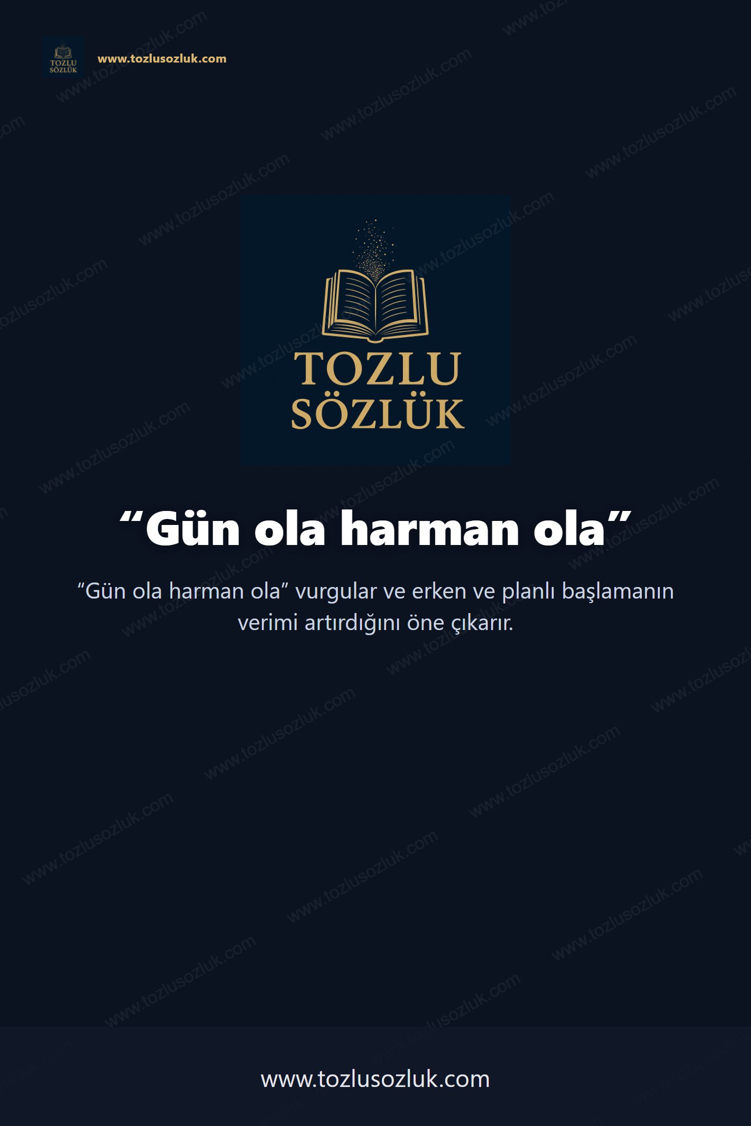 Gün ola harman ola Pinterest görseli