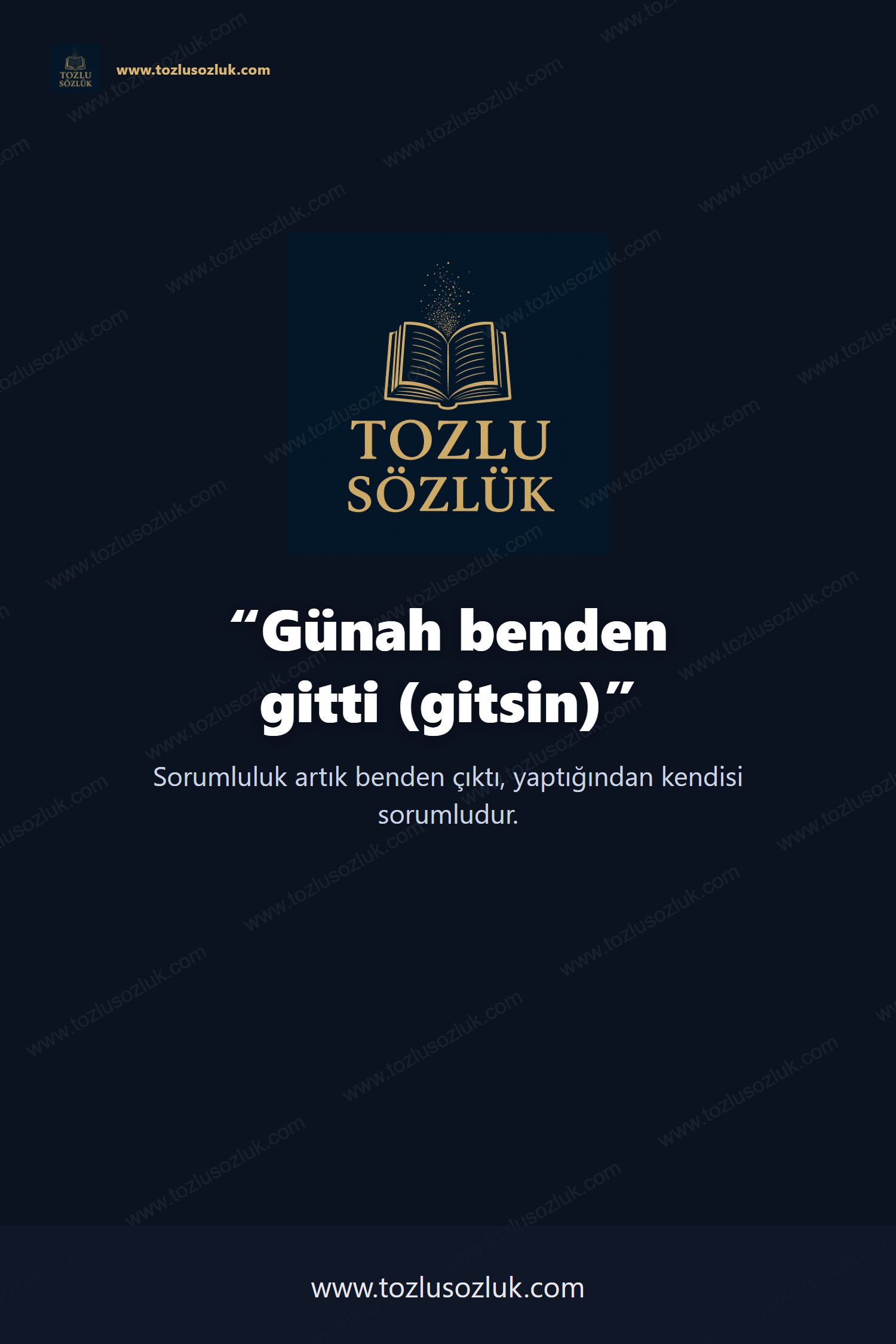 Günah benden gitti (gitsin) Pinterest görseli