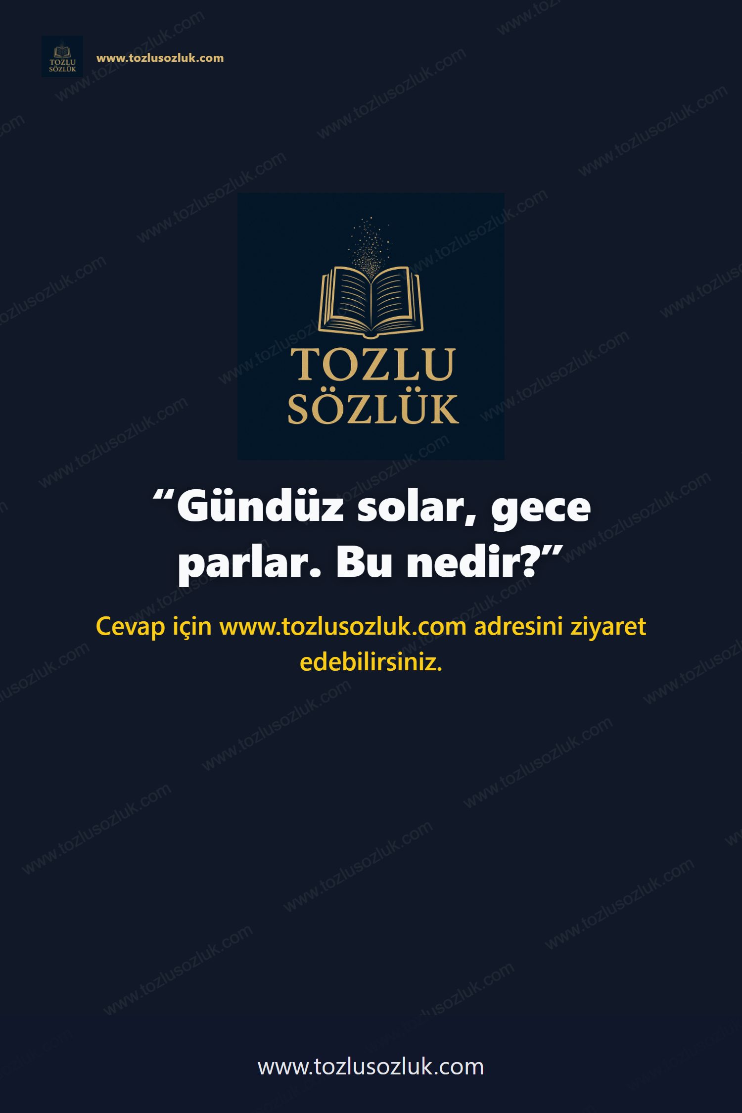 Gündüz solar, gece parlar. Bu nedir? Pinterest görseli