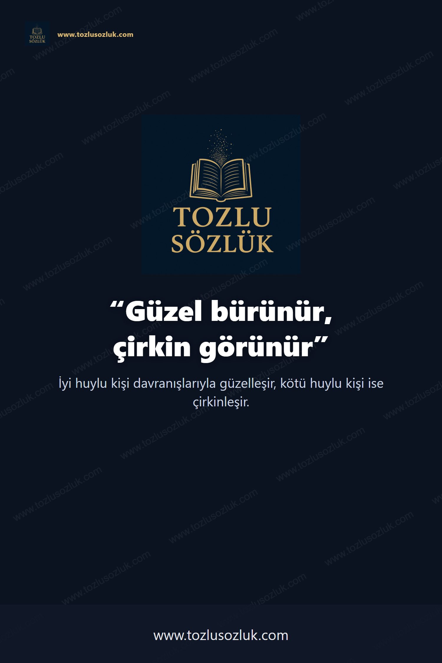 Güzel bürünür, çirkin görünür Pinterest görseli