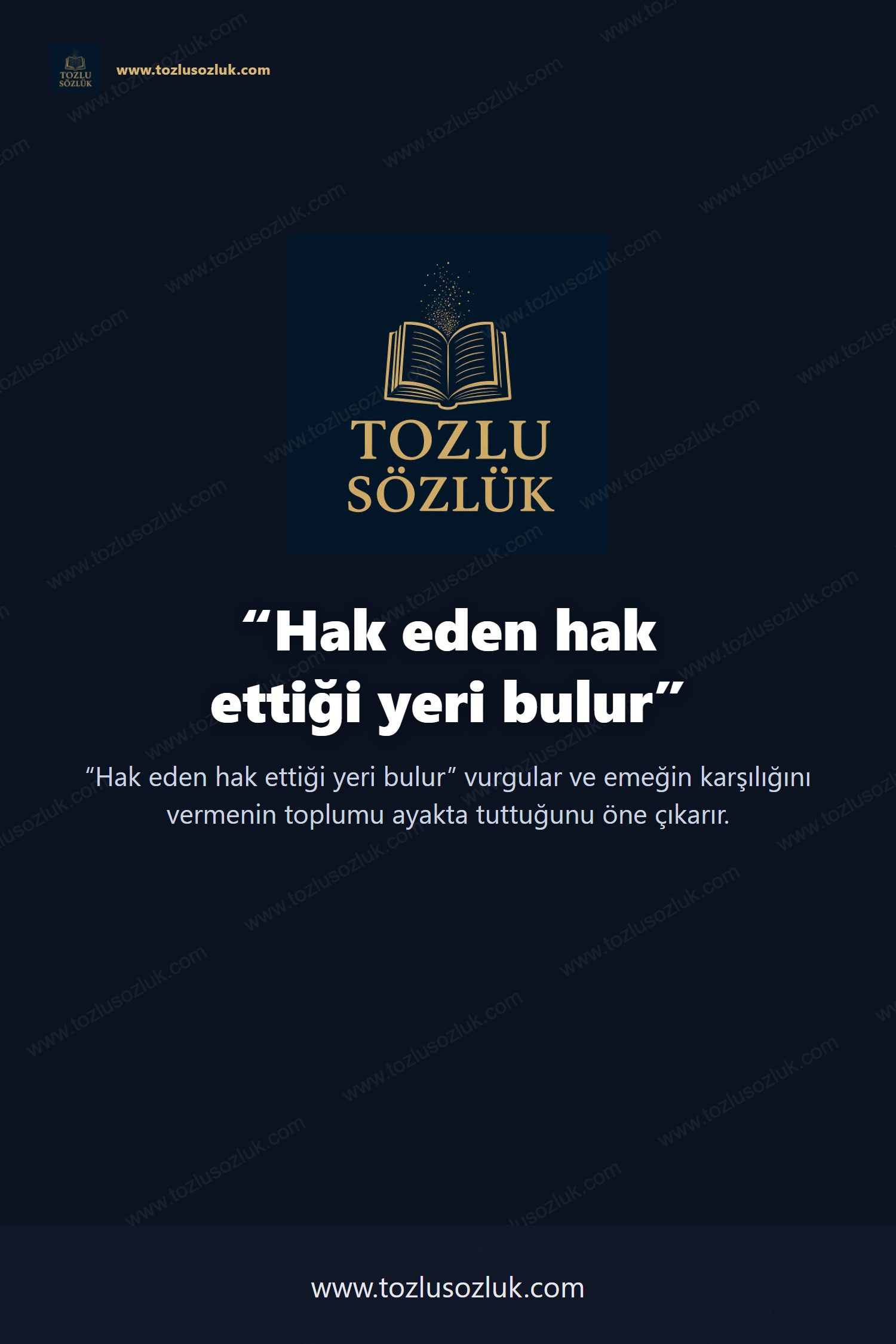 Hak eden hak ettiği yeri bulur Pinterest görseli