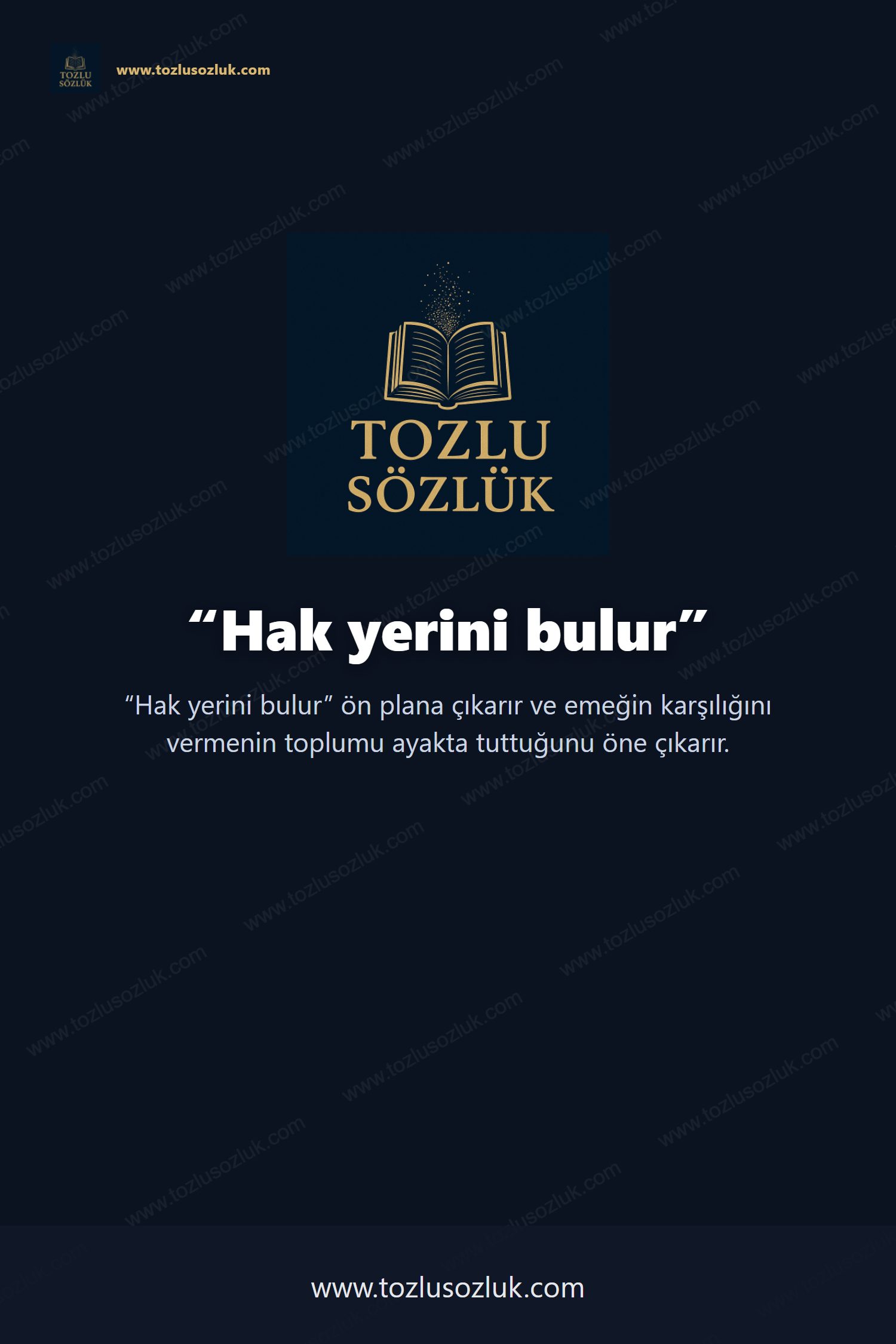 Hak yerini bulur Pinterest görseli