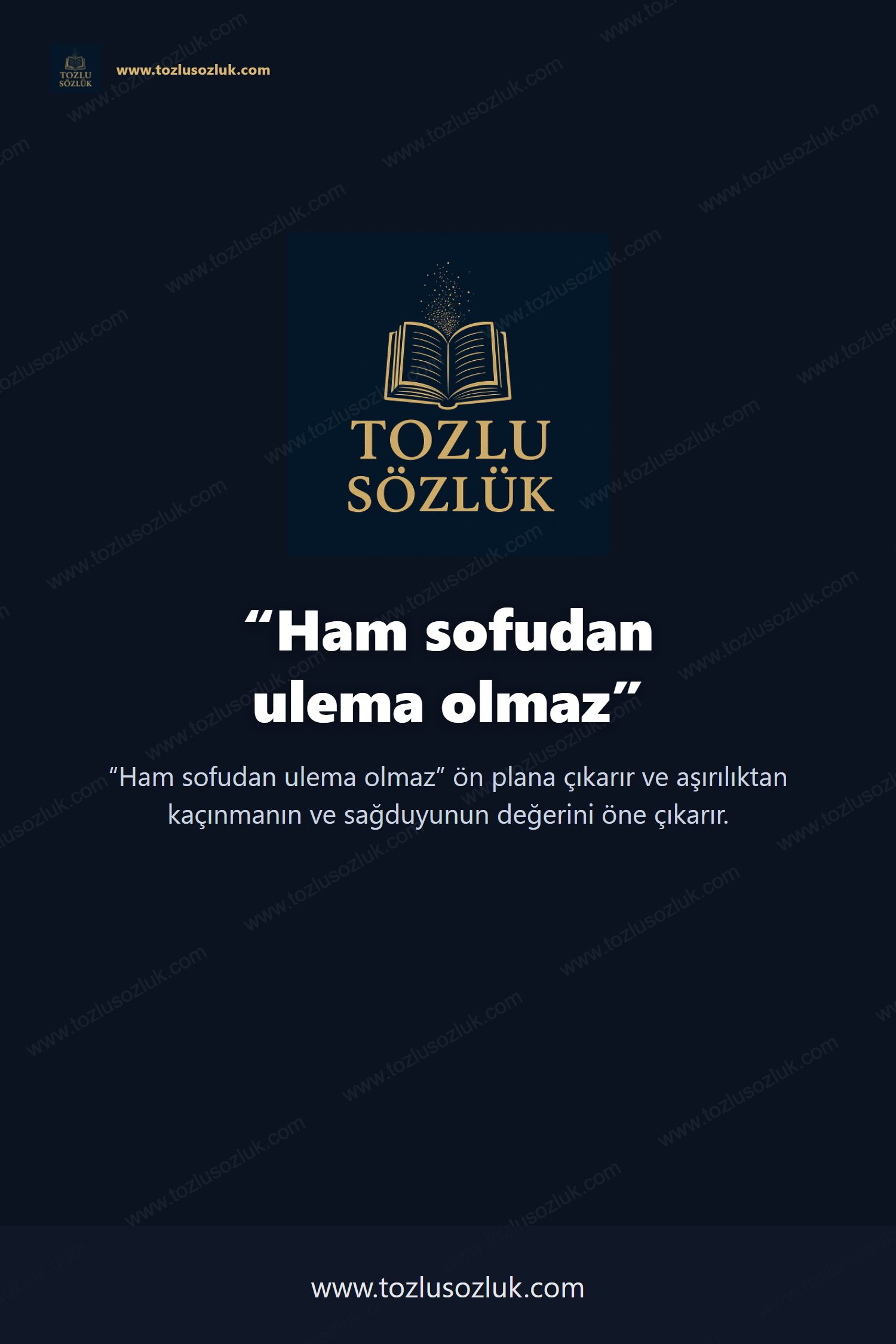 Ham sofudan ulema olmaz Pinterest görseli