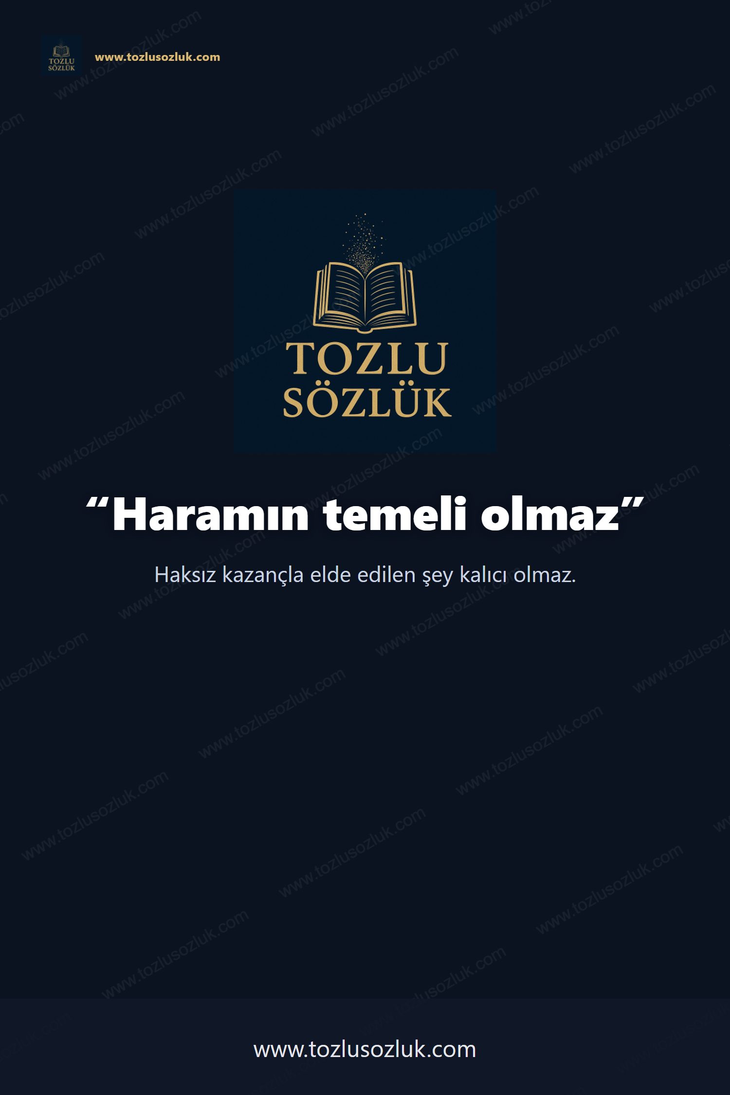 Haramın temeli olmaz Pinterest görseli