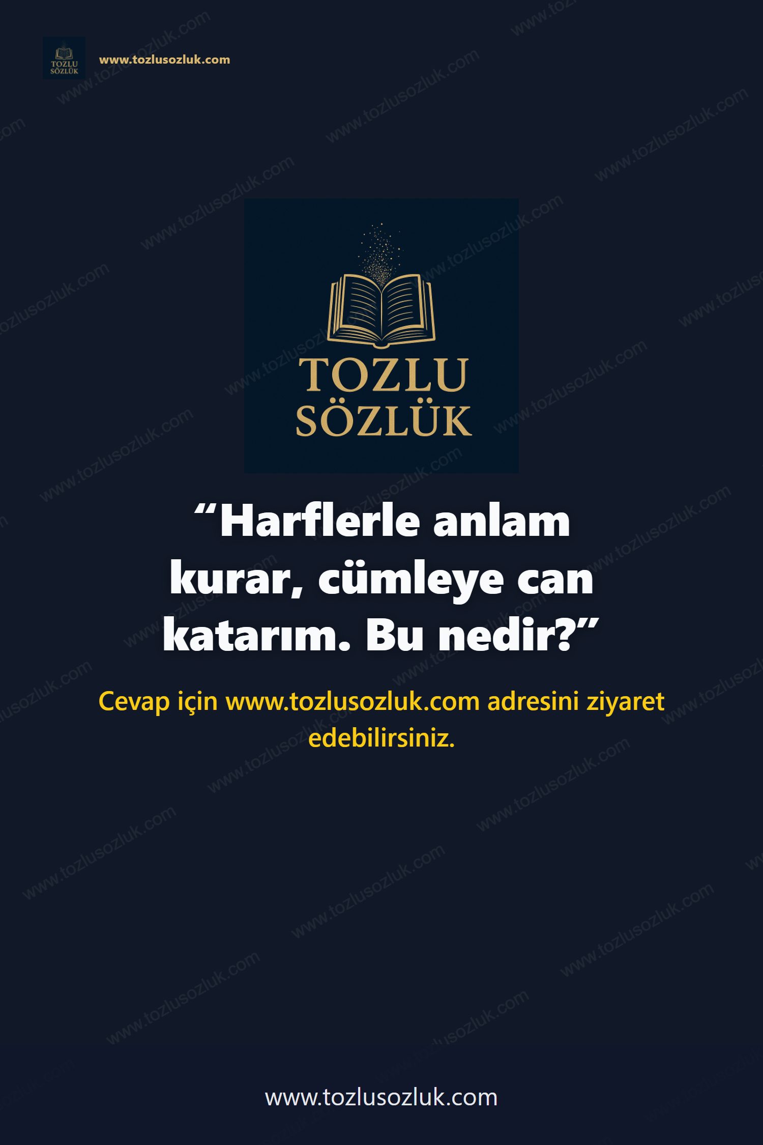Harflerle anlam kurar, cümleye can katarım. Bu nedir? Pinterest görseli