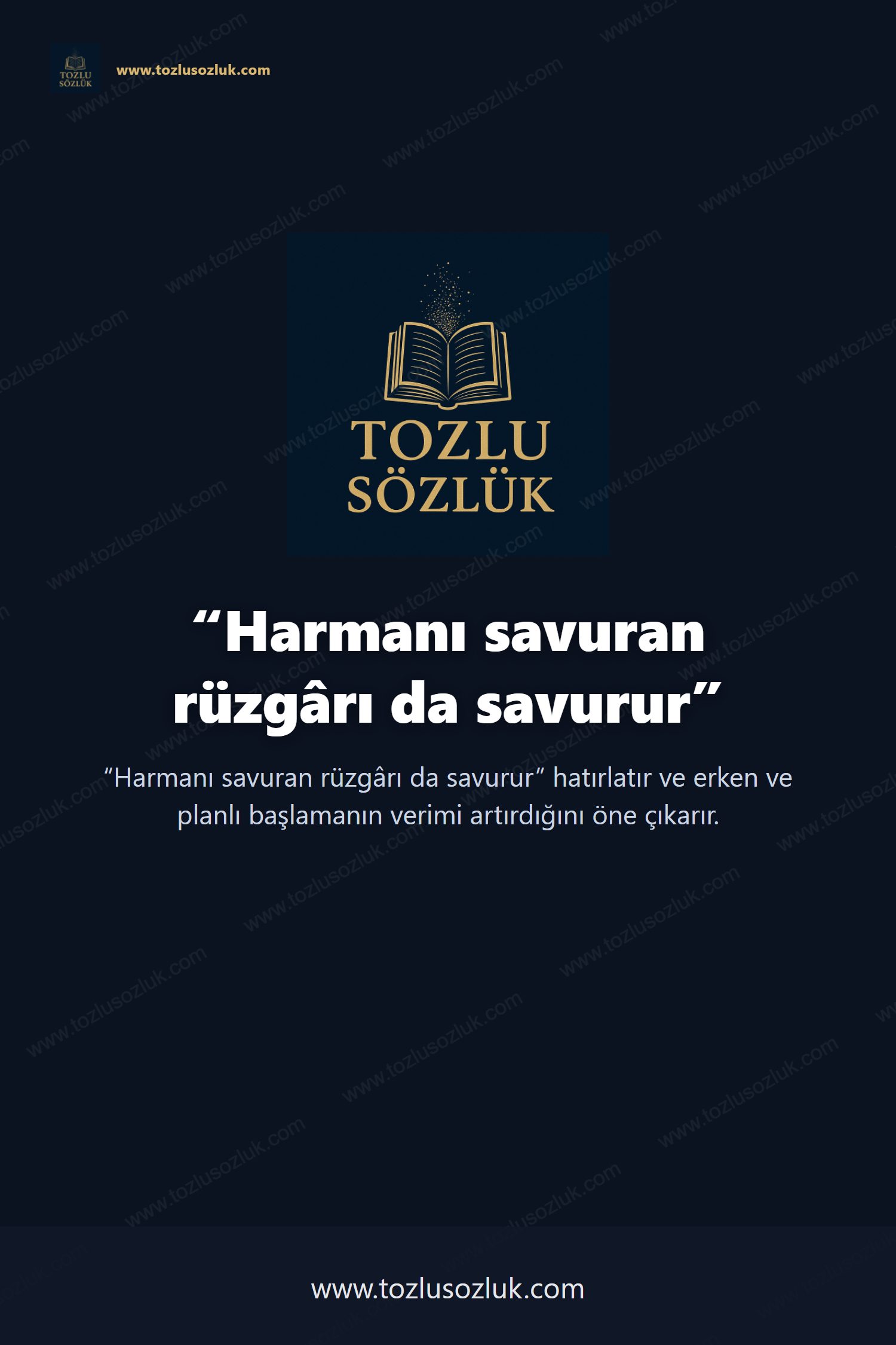 Harmanı savuran rüzgârı da savurur Pinterest görseli