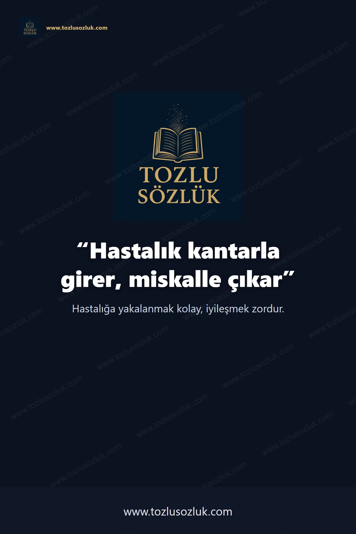 Hastalık kantarla girer, miskalle çıkar Pinterest görseli