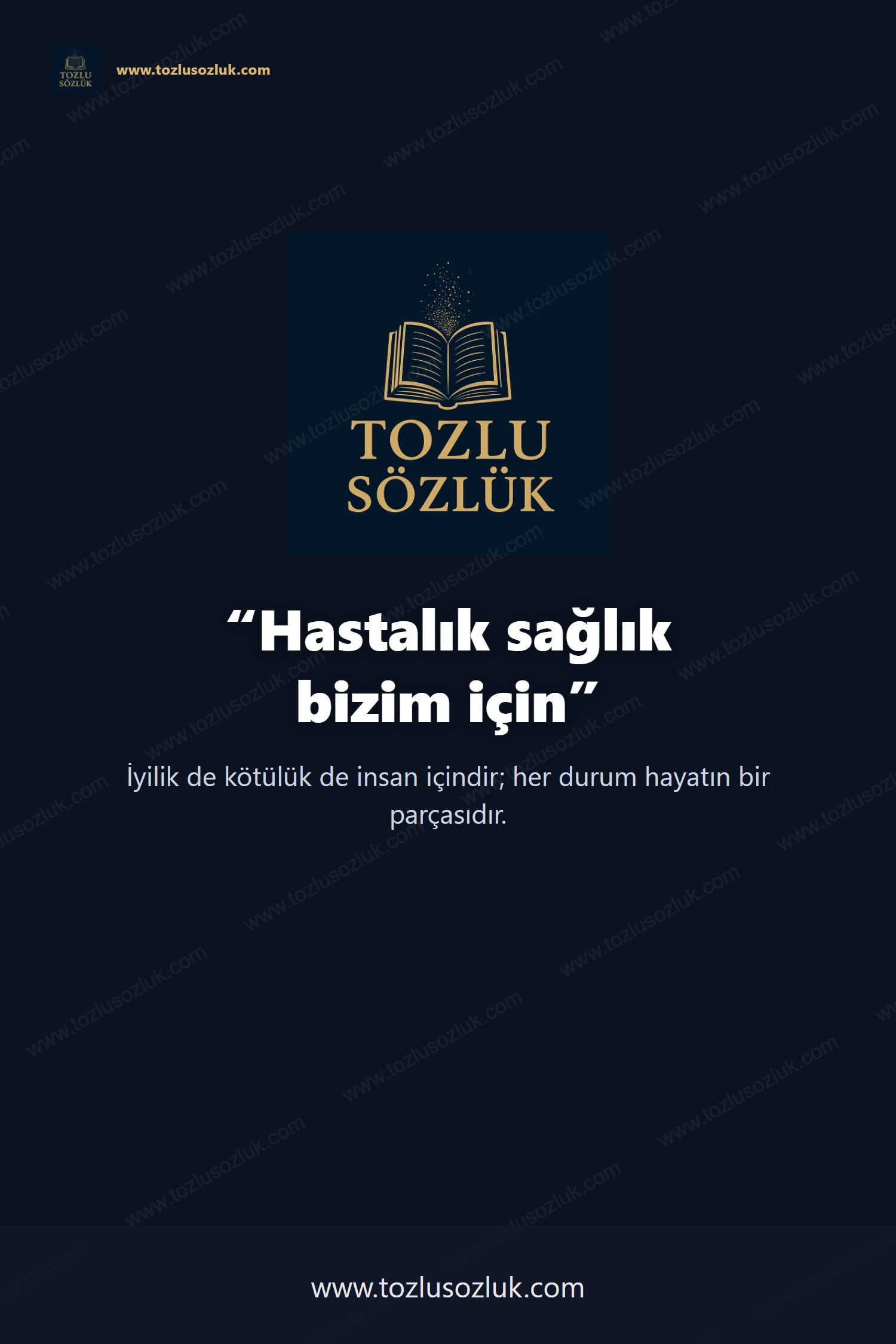 Hastalık sağlık bizim için Pinterest görseli