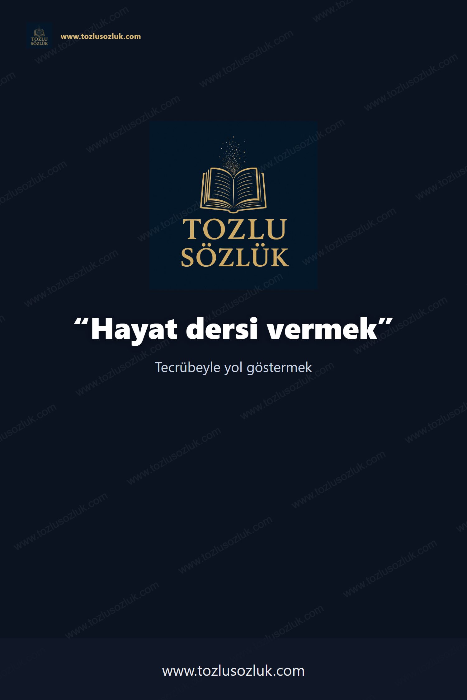 Hayat dersi vermek Pinterest görseli