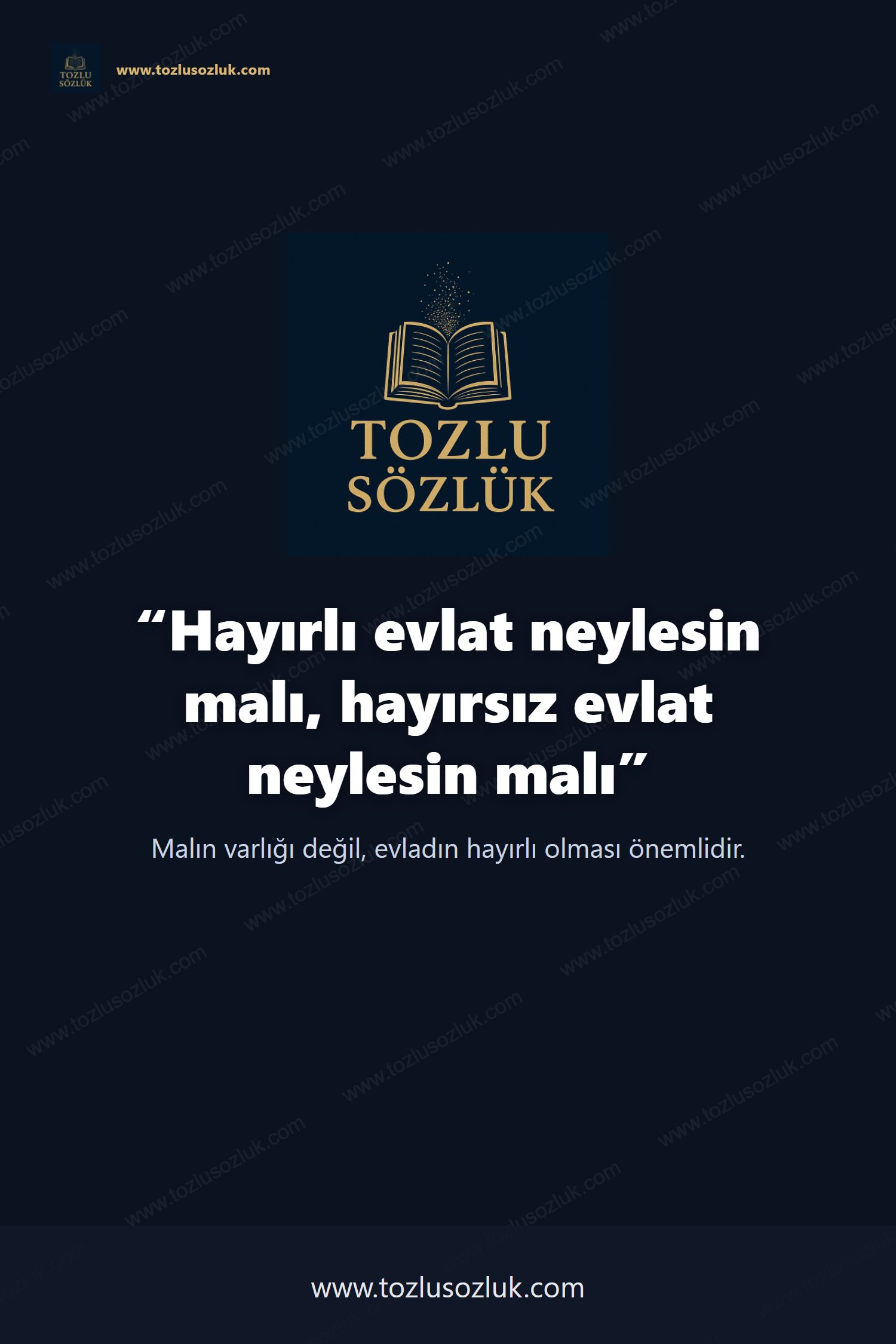 Hayırlı evlat neylesin malı, hayırsız evlat neylesin malı Pinterest görseli