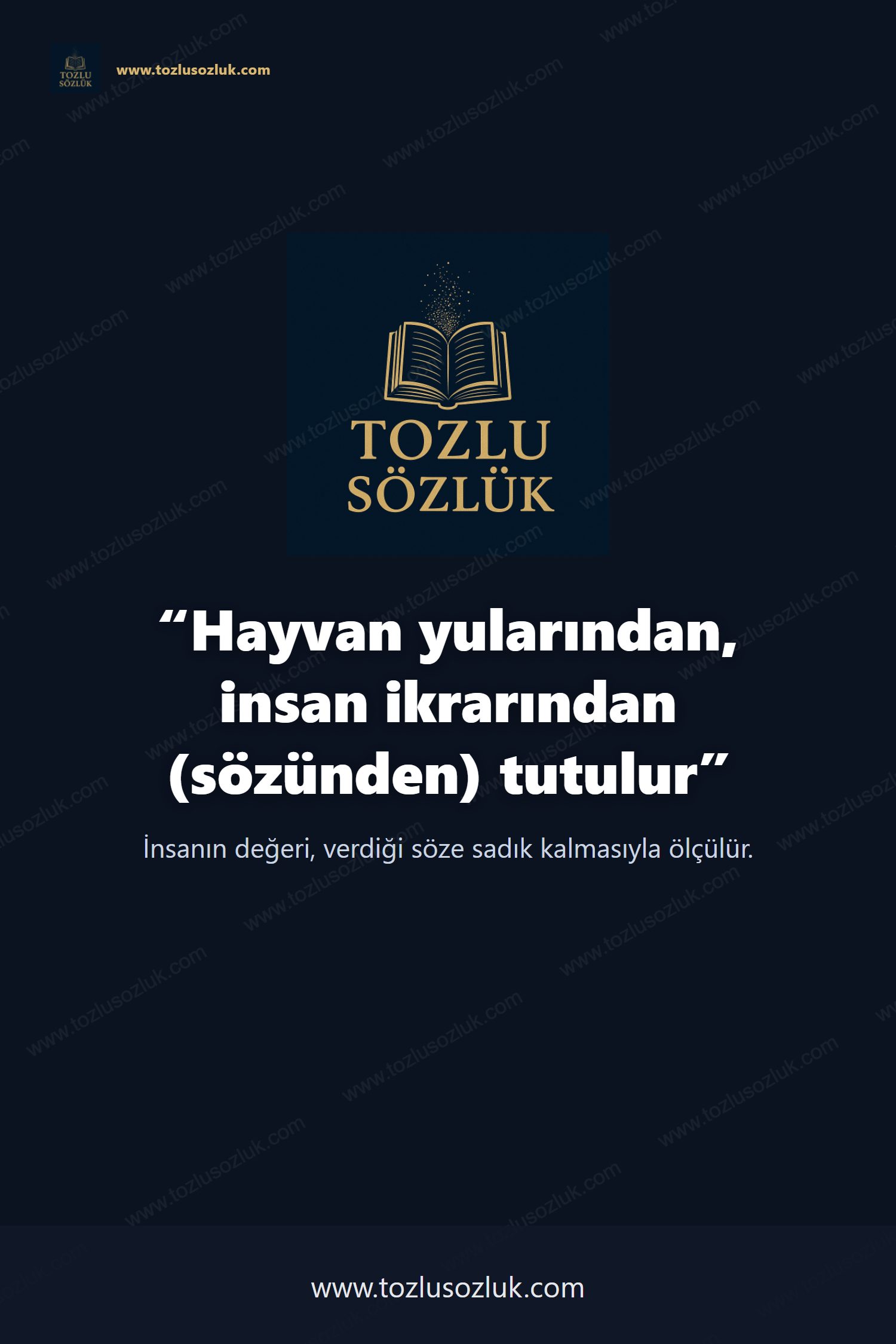 Hayvan yularından, insan ikrarından (sözünden) tutulur Pinterest görseli