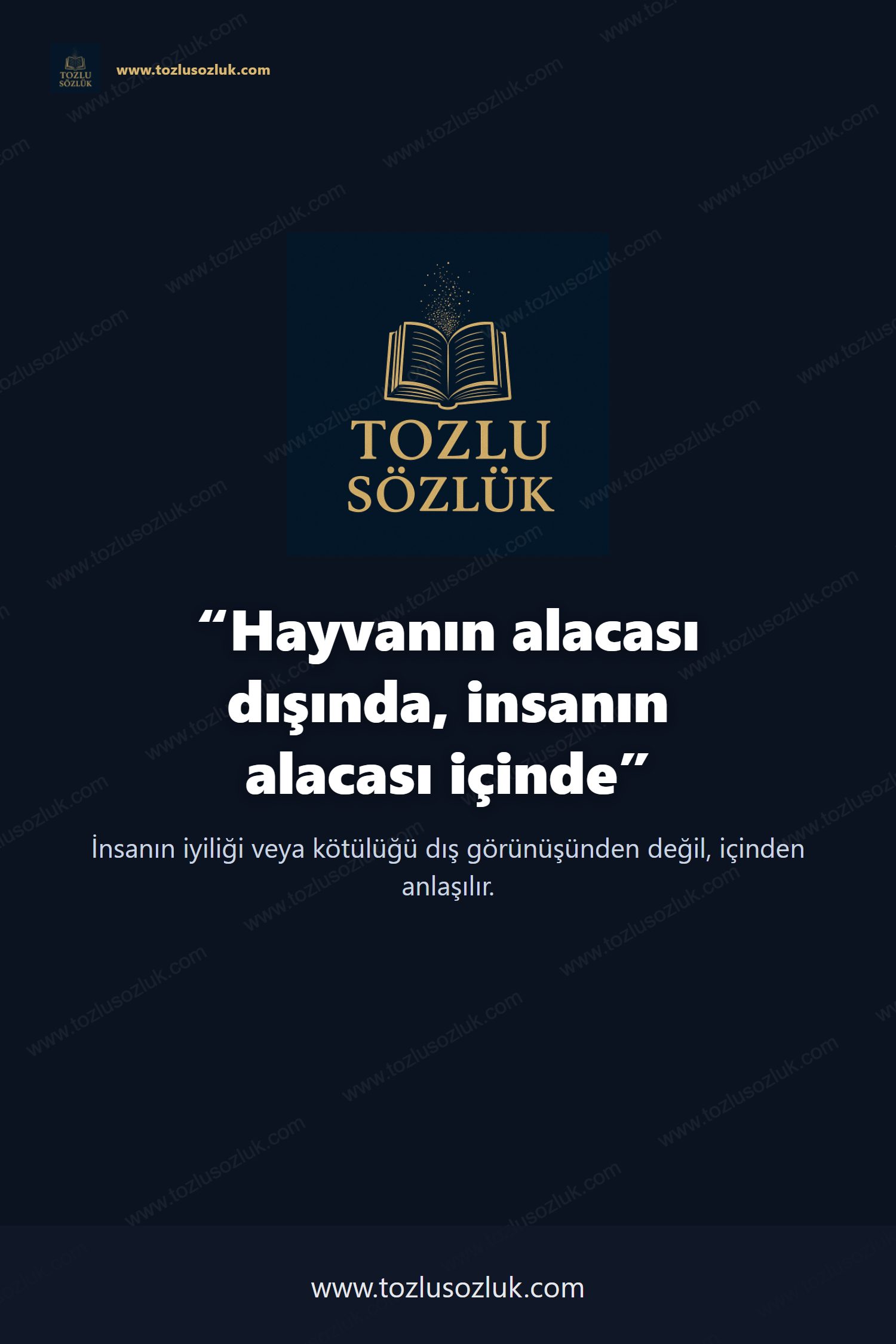 Hayvanın alacası dışında, insanın alacası içinde Pinterest görseli