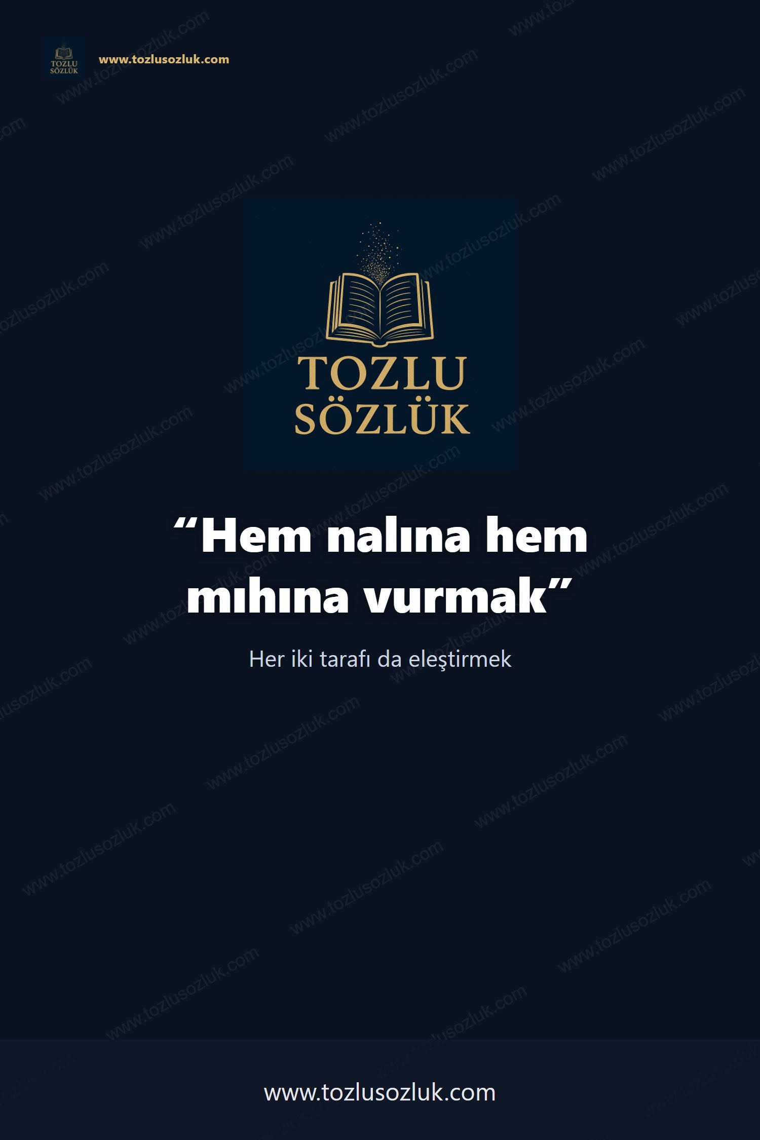 Hem nalına hem mıhına vurmak Pinterest görseli