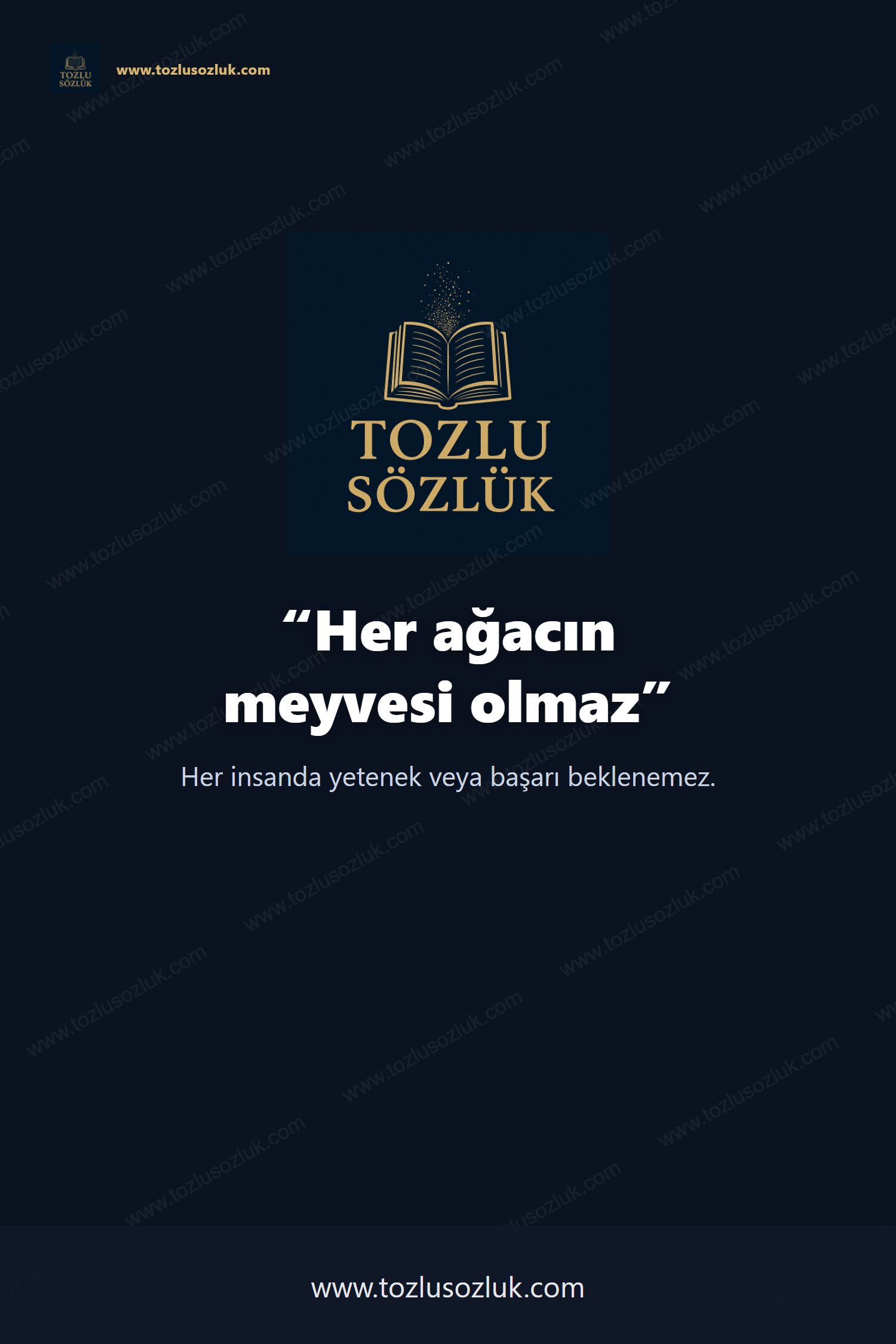 Her ağacın meyvesi olmaz Pinterest görseli