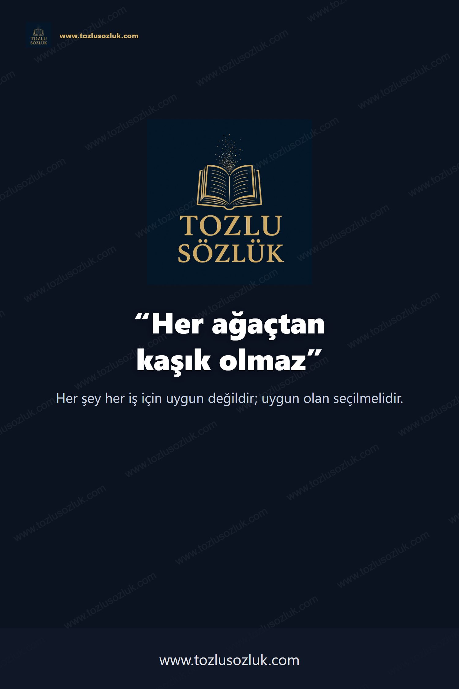 Her ağaçtan kaşık olmaz Pinterest görseli