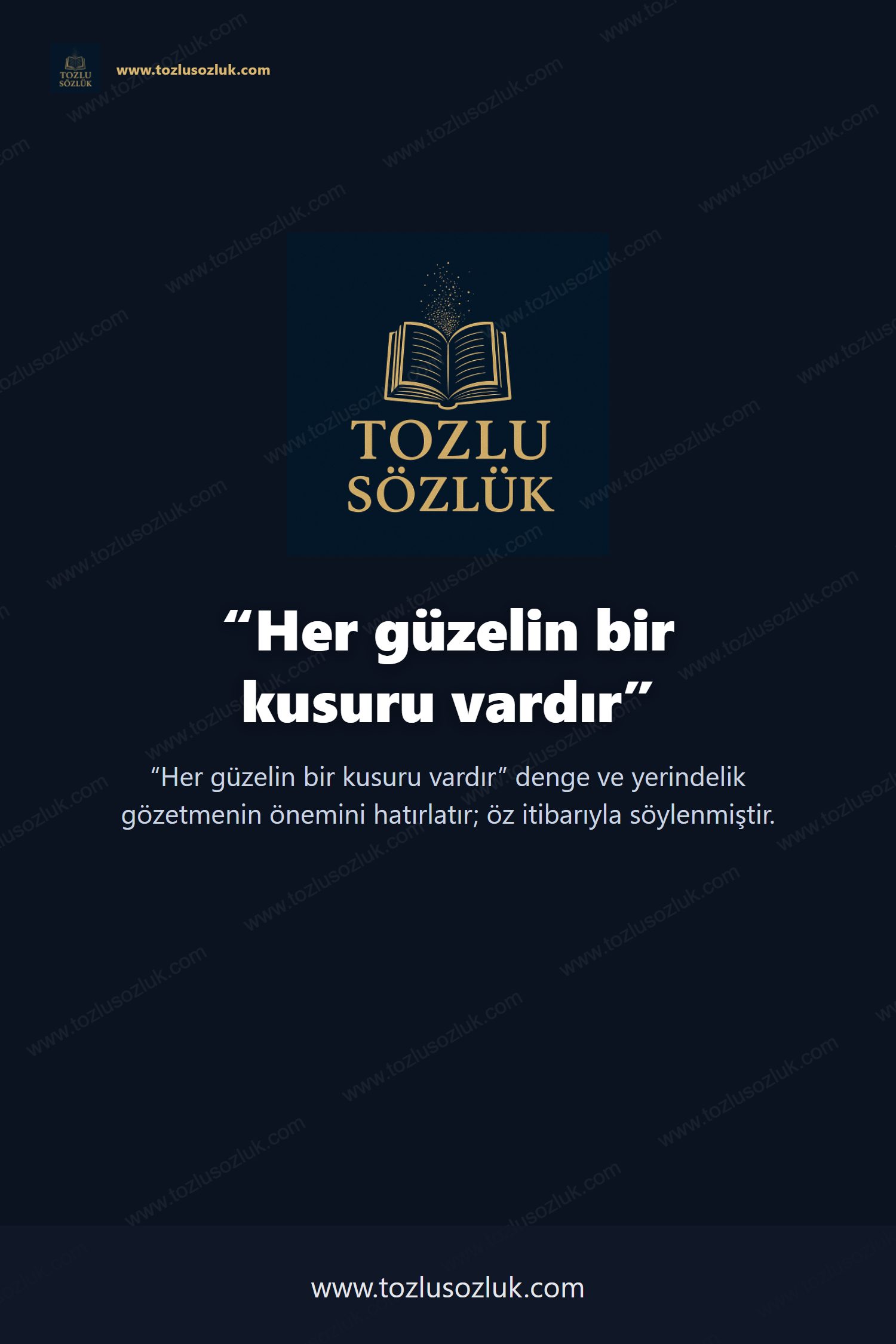 Her güzelin bir kusuru vardır Pinterest görseli