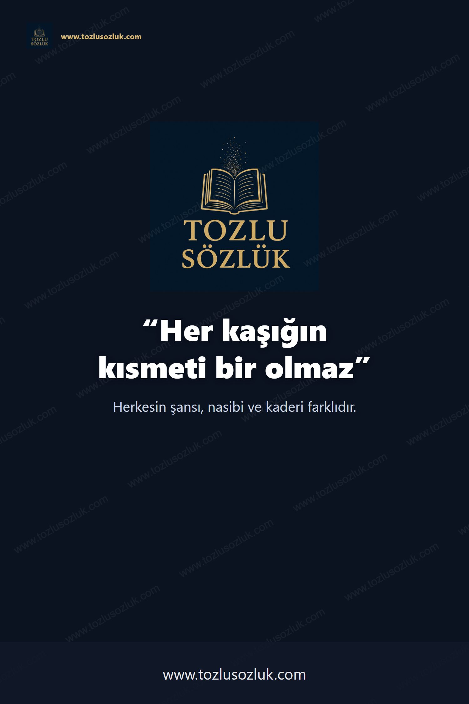 Her kaşığın kısmeti bir olmaz Pinterest görseli