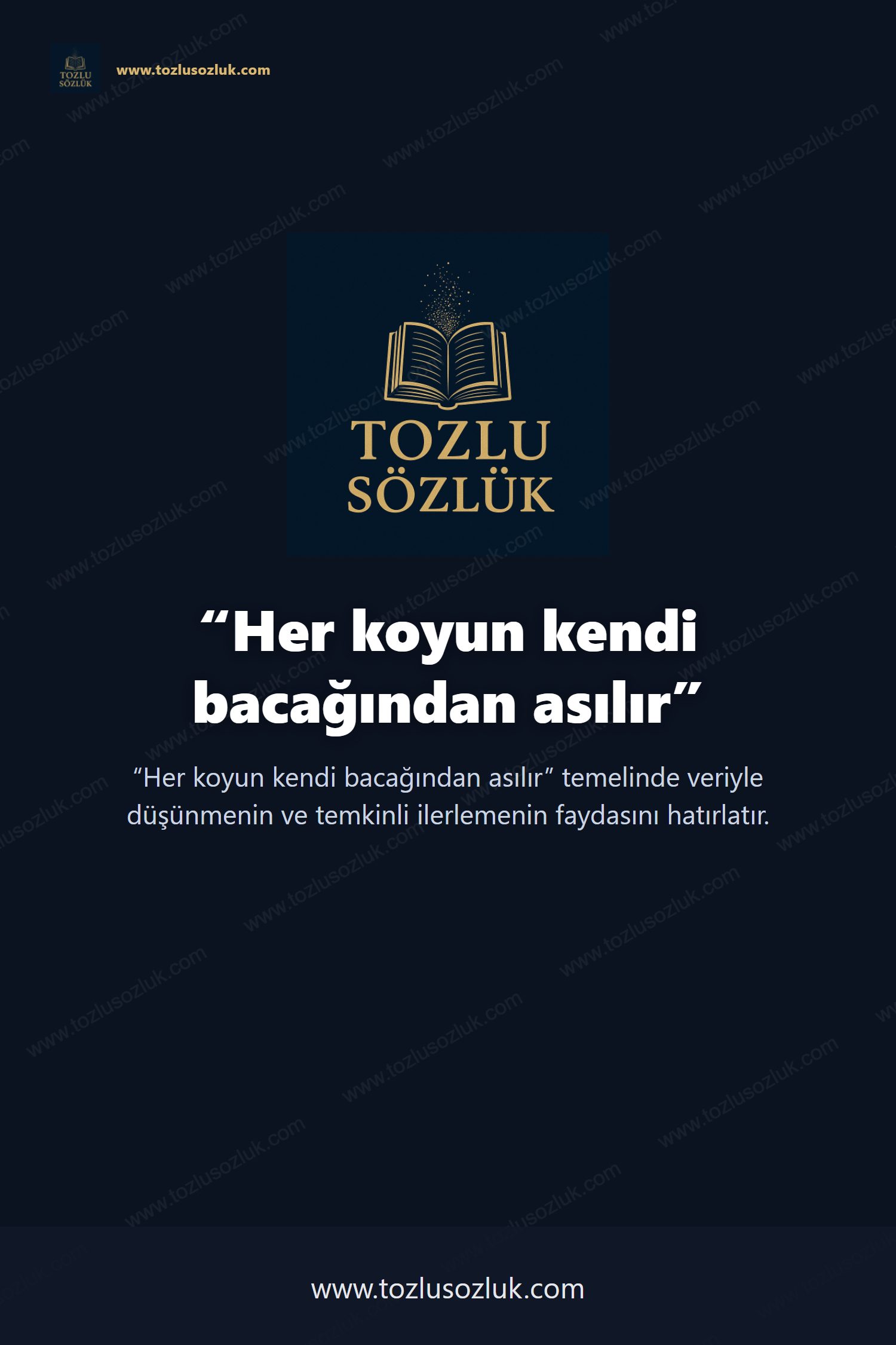 Her koyun kendi bacağından asılır Pinterest görseli