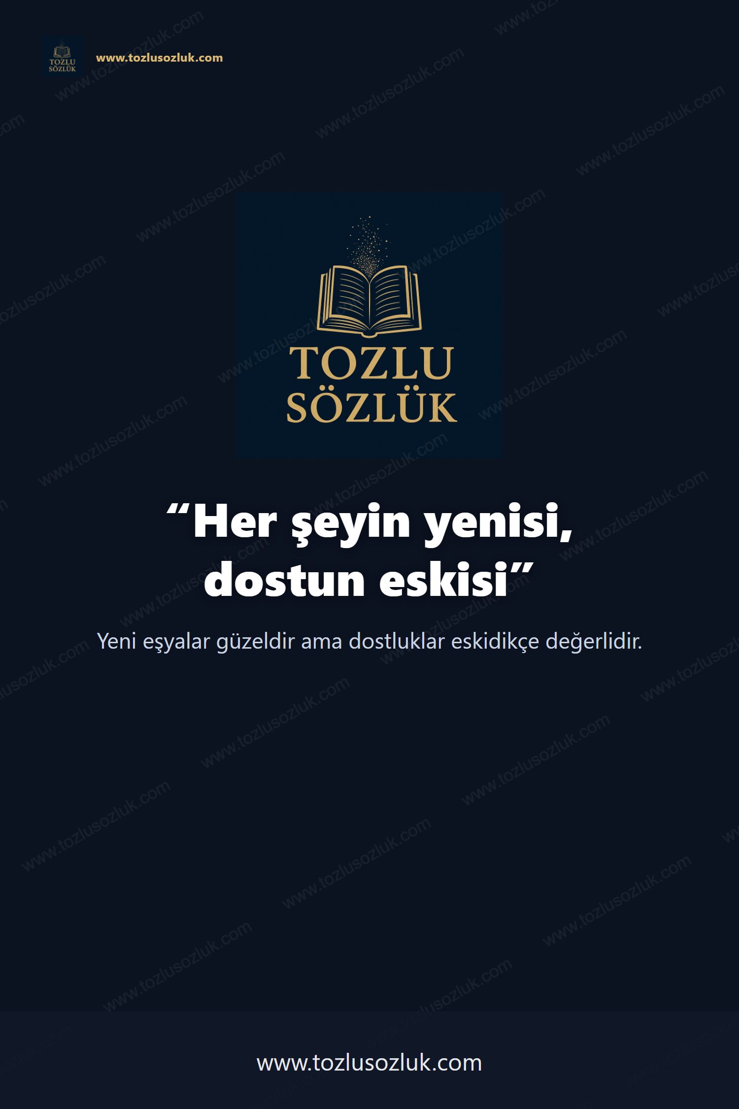 Her şeyin yenisi, dostun eskisi Pinterest görseli