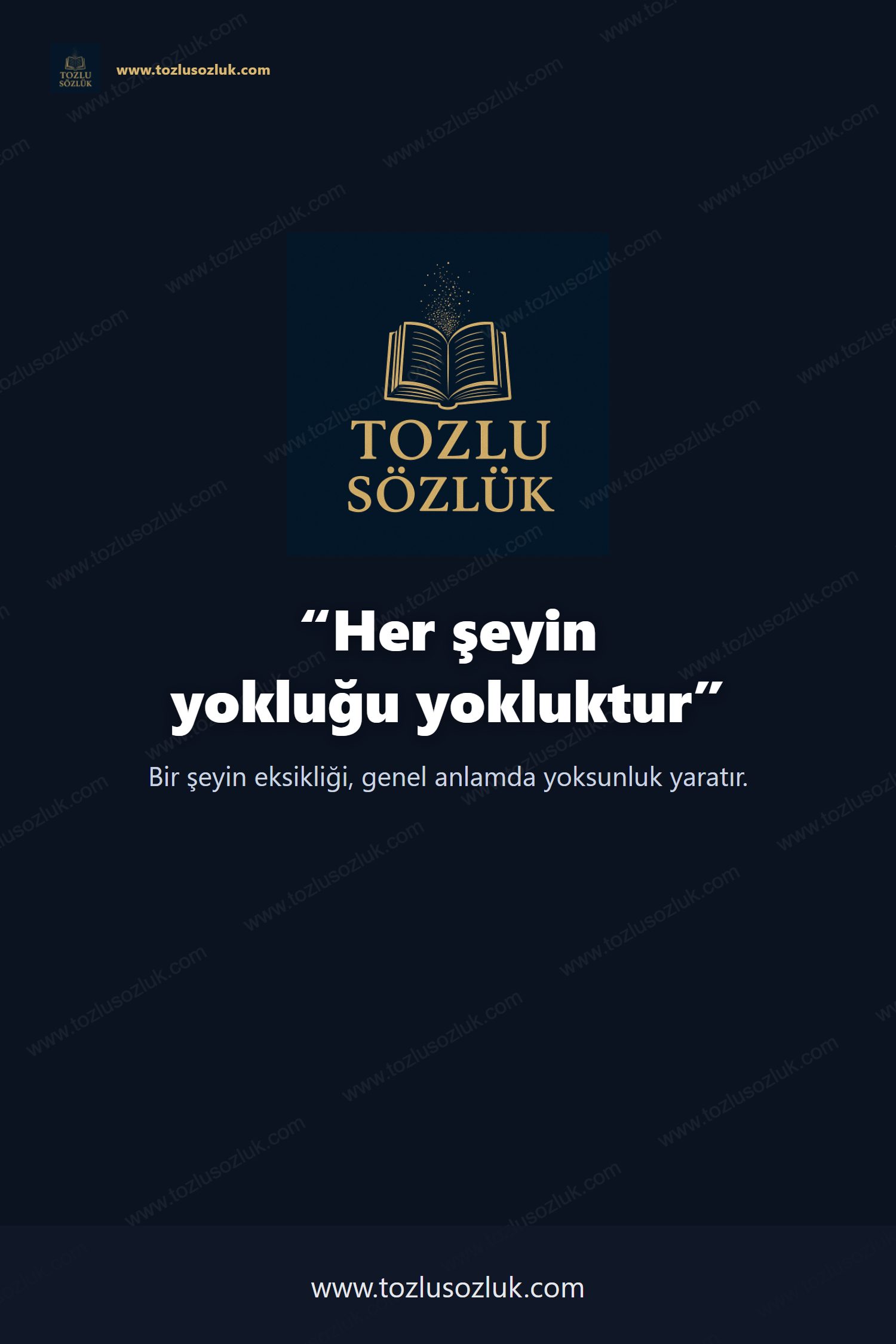 Her şeyin yokluğu yokluktur Pinterest görseli