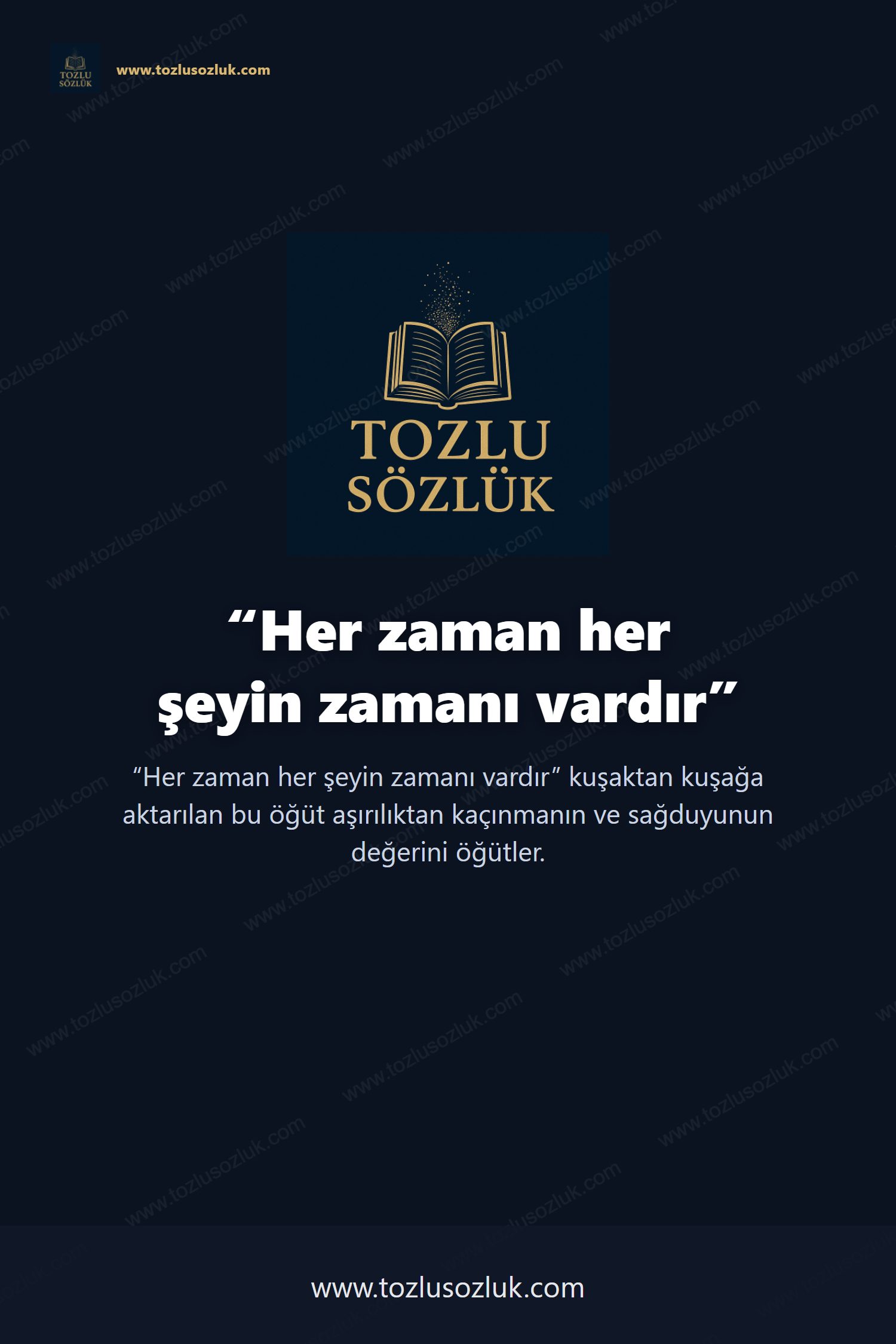 Her zaman her şeyin zamanı vardır Pinterest görseli