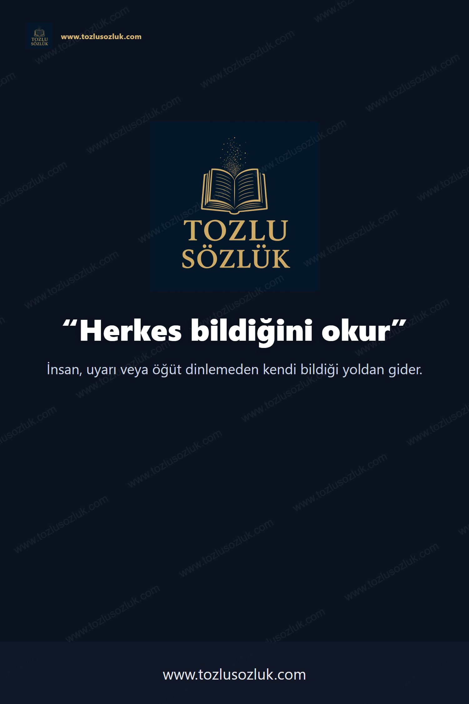 Herkes bildiğini okur Pinterest görseli