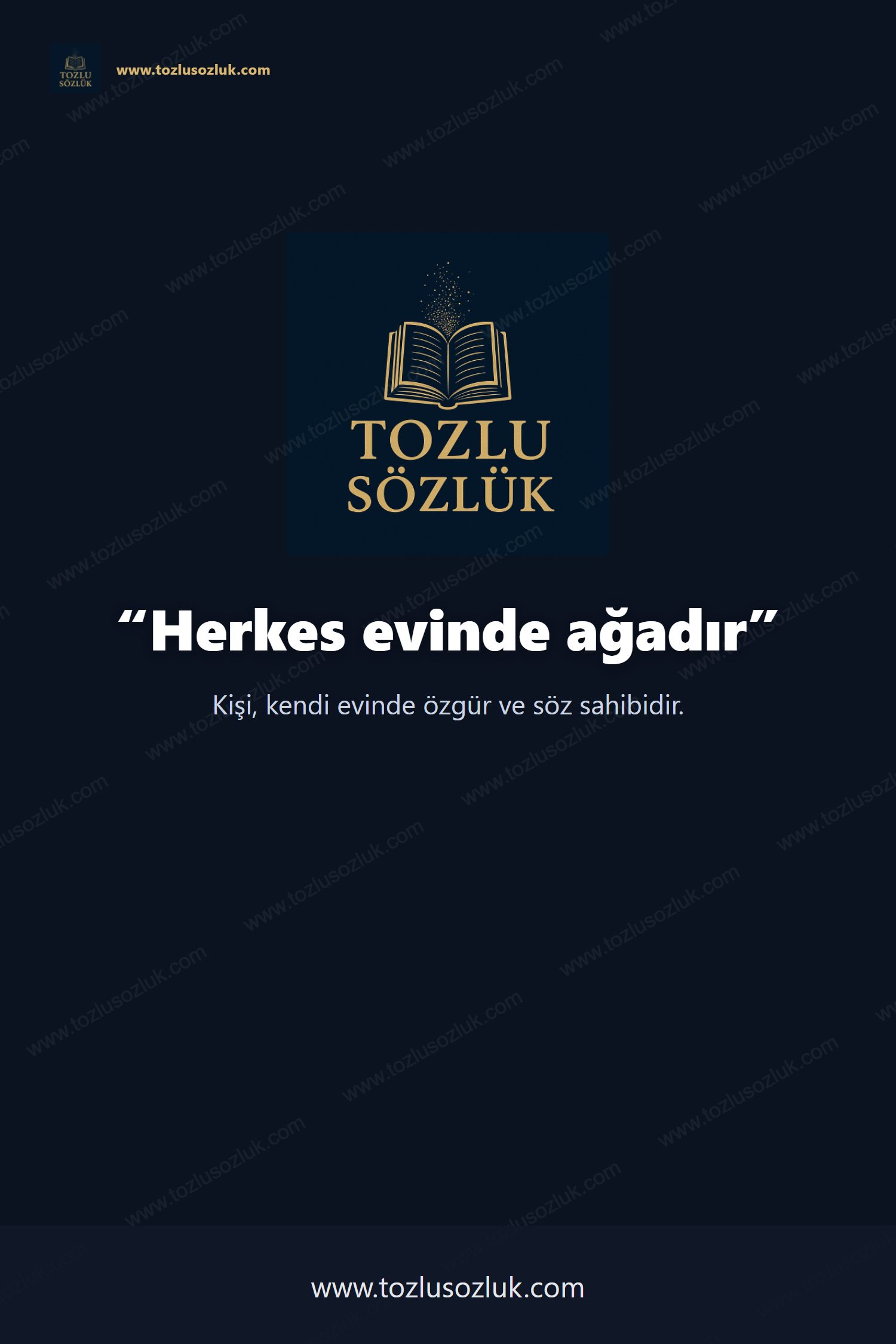 Herkes evinde ağadır Pinterest görseli