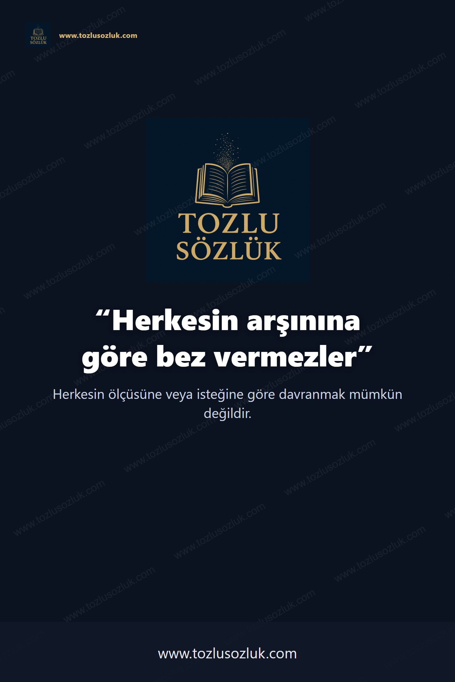 Herkesin arşınına göre bez vermezler Pinterest görseli