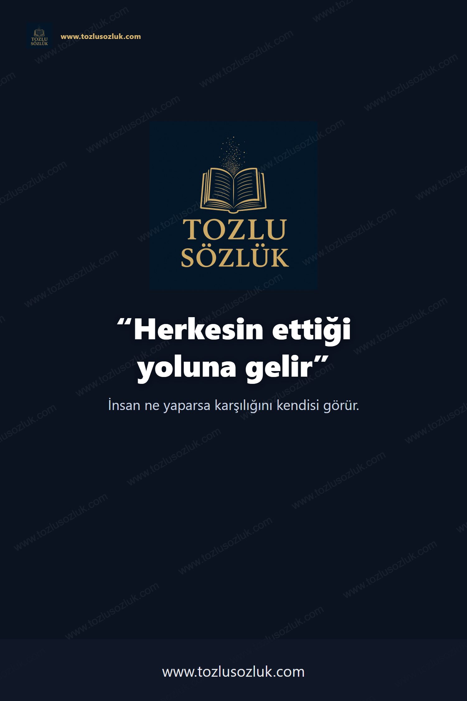 Herkesin ettiği yoluna gelir Pinterest görseli