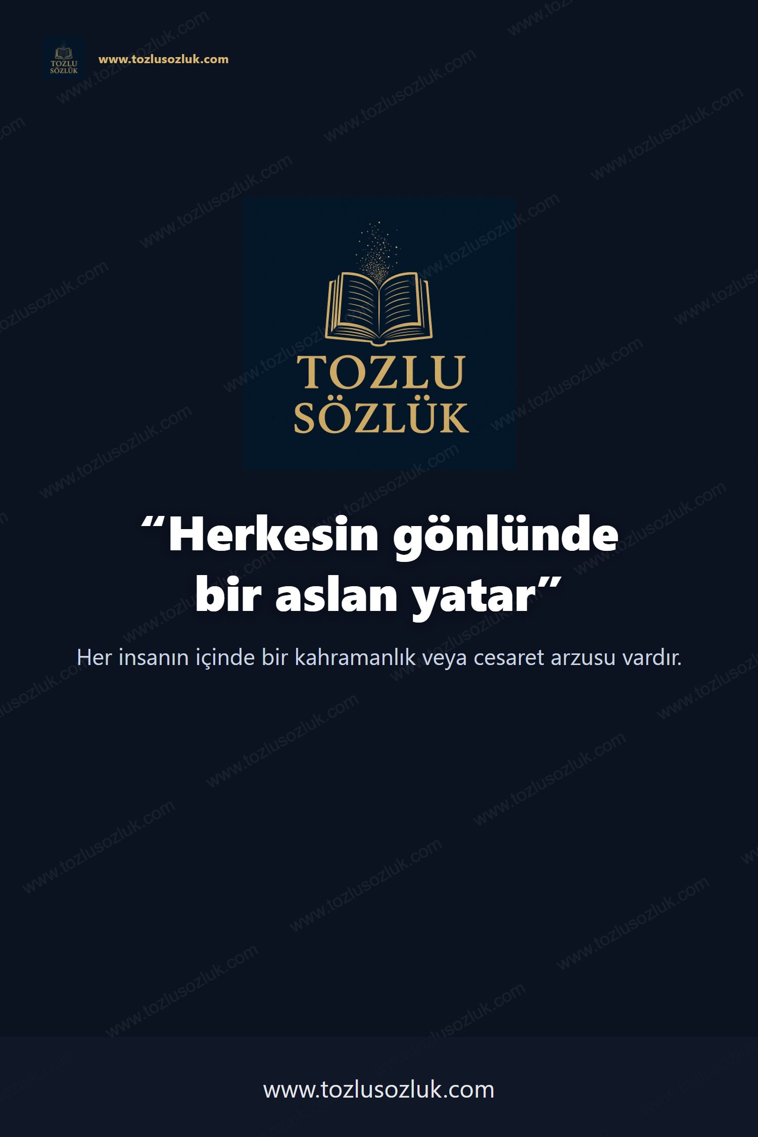 Herkesin gönlünde bir aslan yatar Pinterest görseli