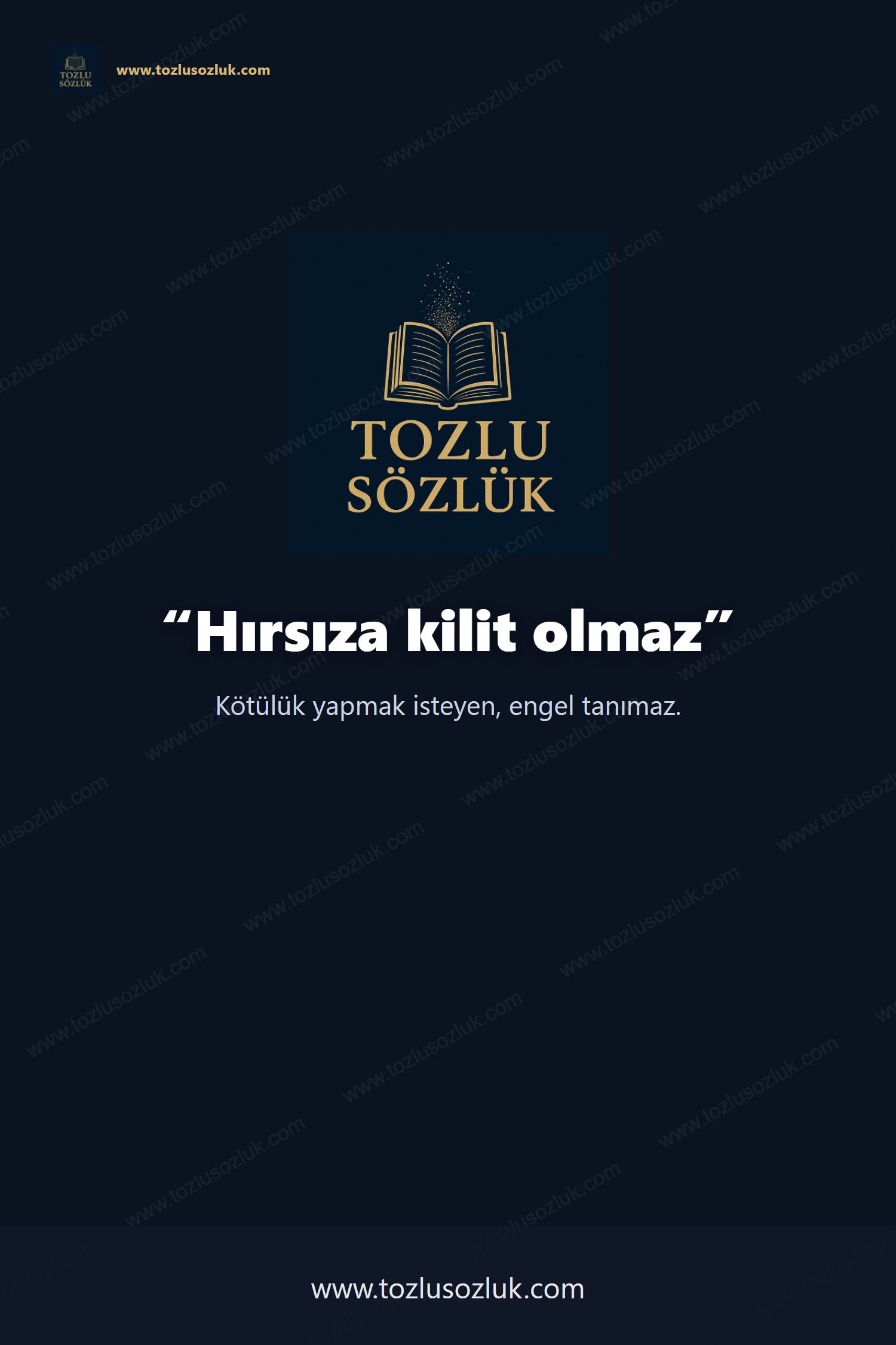 Hırsıza kilit olmaz Pinterest görseli