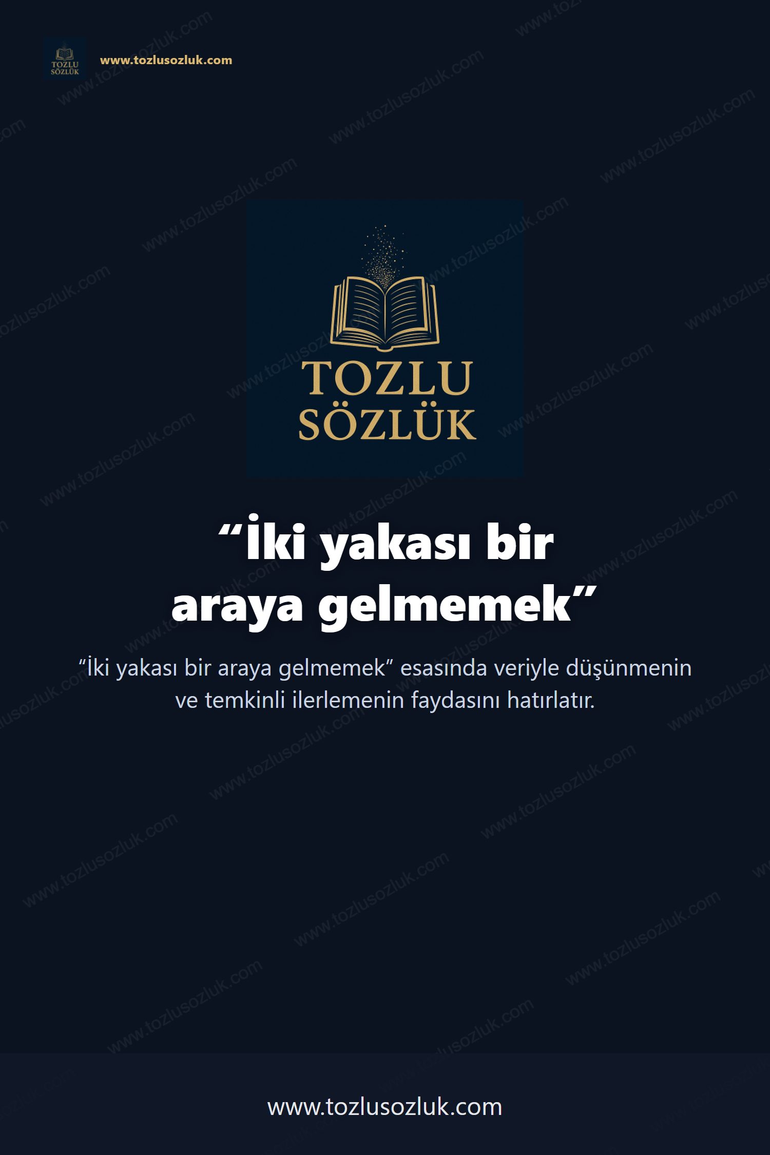 İki yakası bir araya gelmemek Pinterest görseli