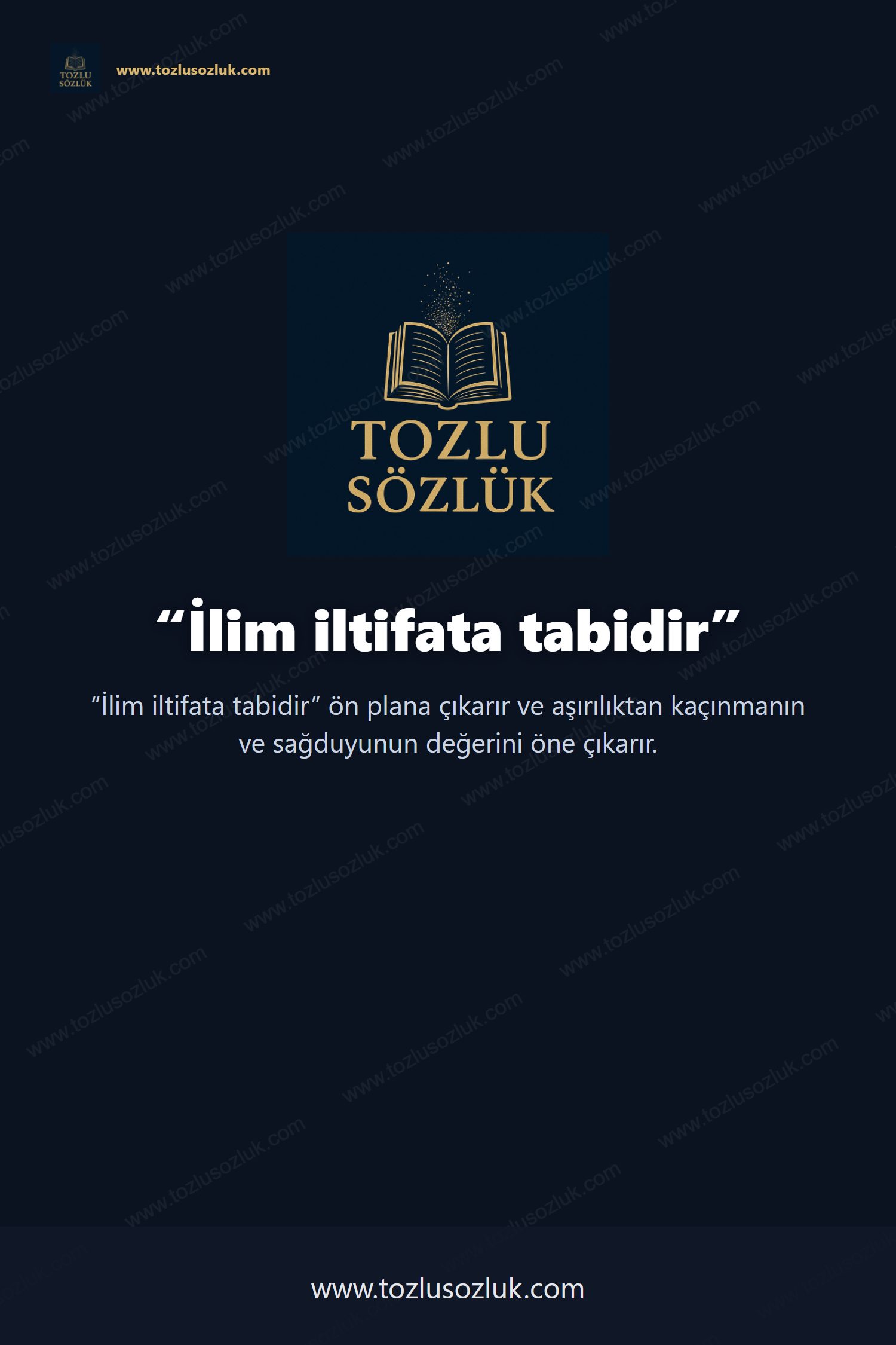 İlim iltifata tabidir Pinterest görseli