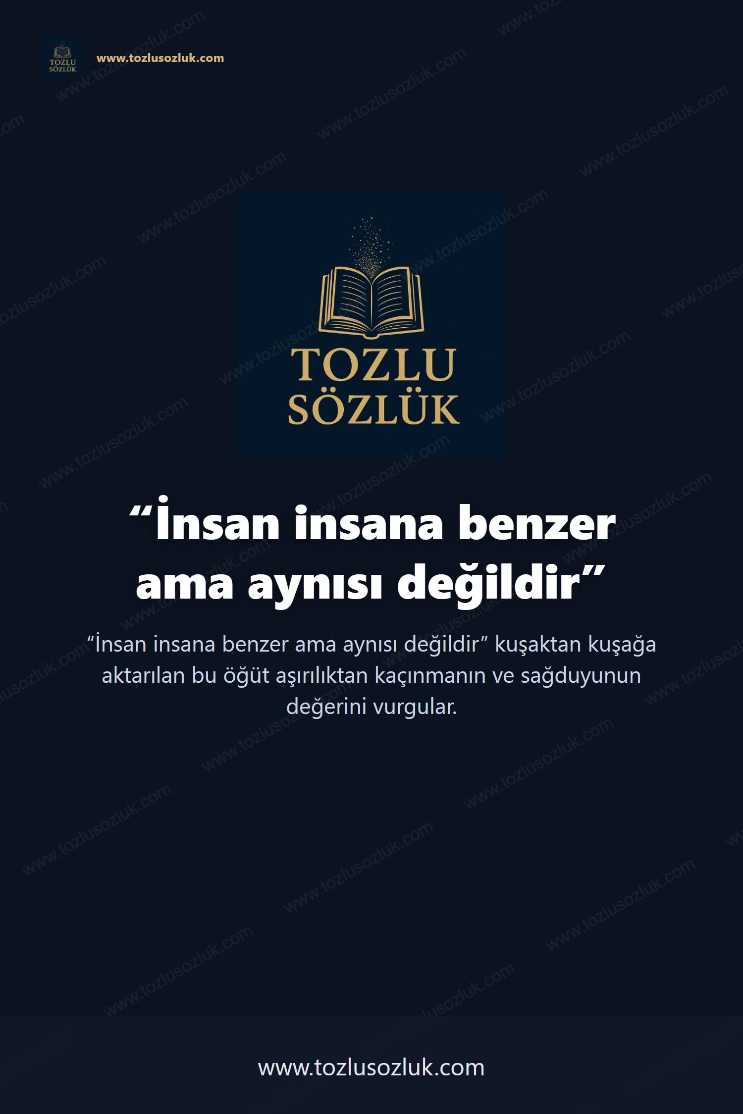 İnsan insana benzer ama aynısı değildir Pinterest görseli