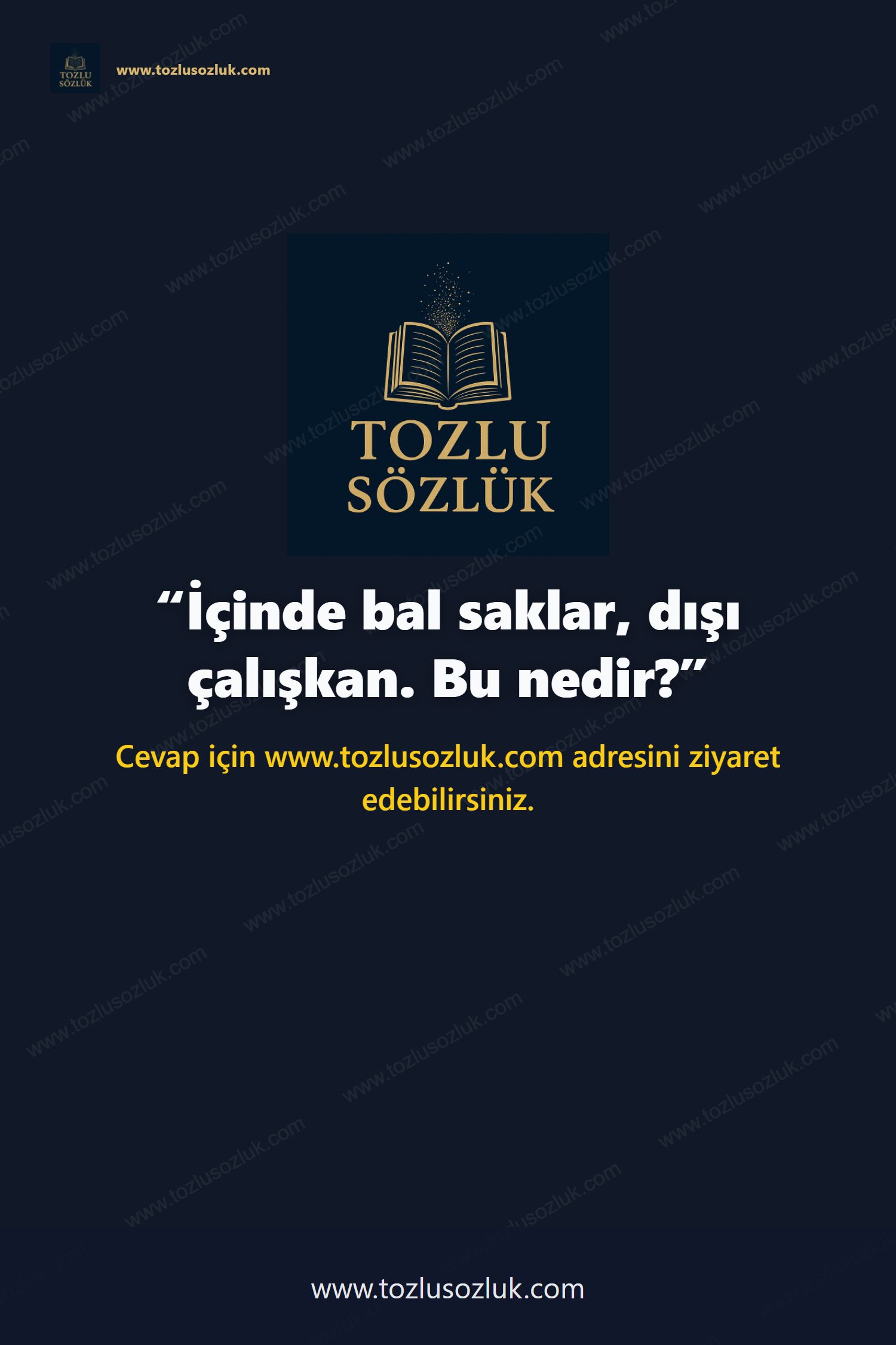 İçinde bal saklar, dışı çalışkan. Bu nedir? Pinterest görseli