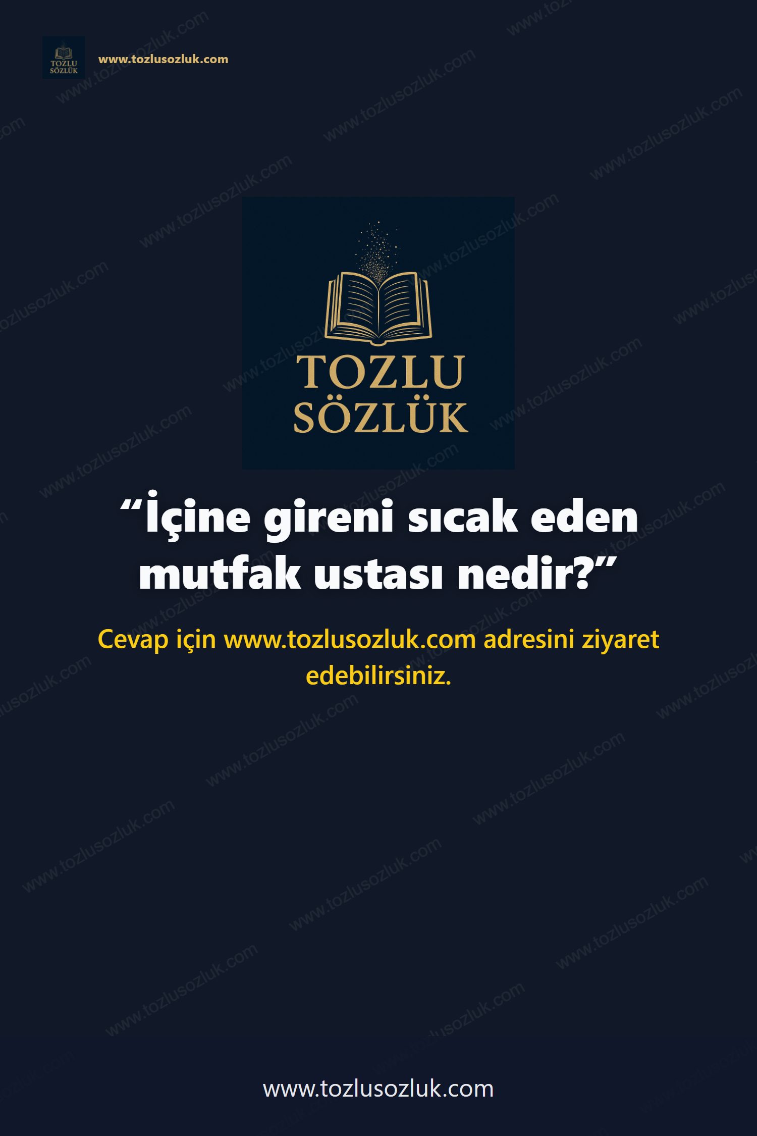 İçine gireni sıcak eden mutfak ustası nedir? Pinterest görseli