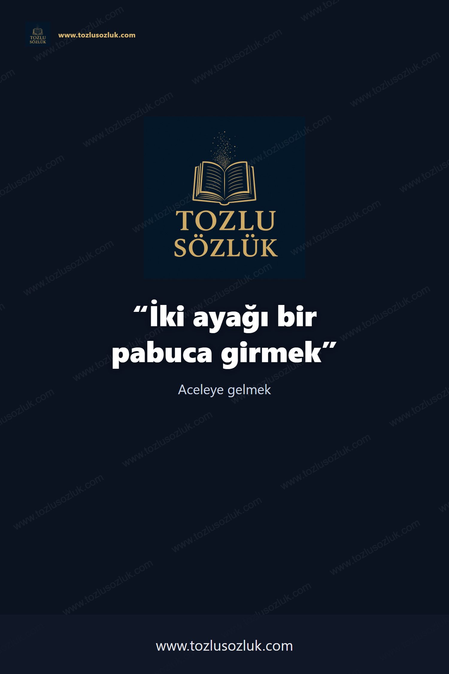 İki ayağı bir pabuca girmek Pinterest görseli