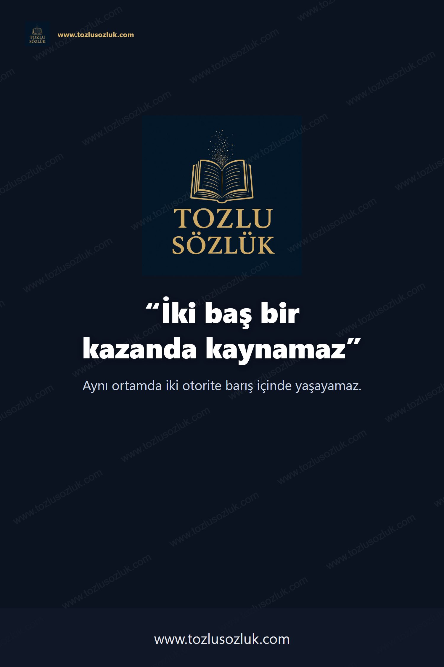 İki baş bir kazanda kaynamaz Pinterest görseli