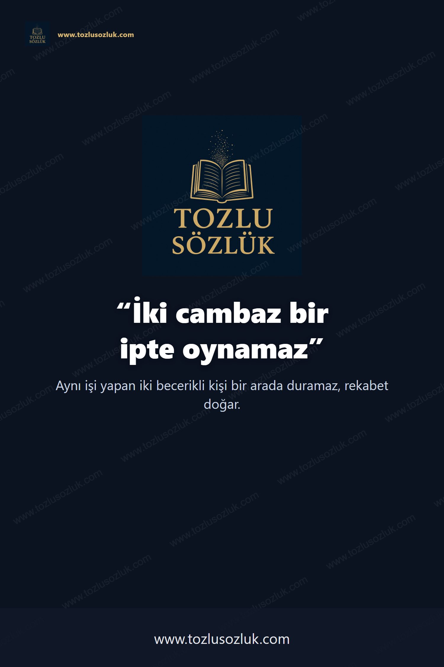 İki cambaz bir ipte oynamaz Pinterest görseli