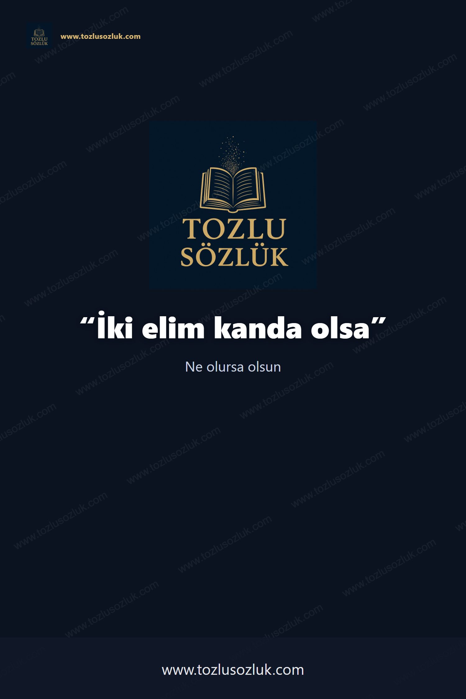 İki elim kanda olsa Pinterest görseli