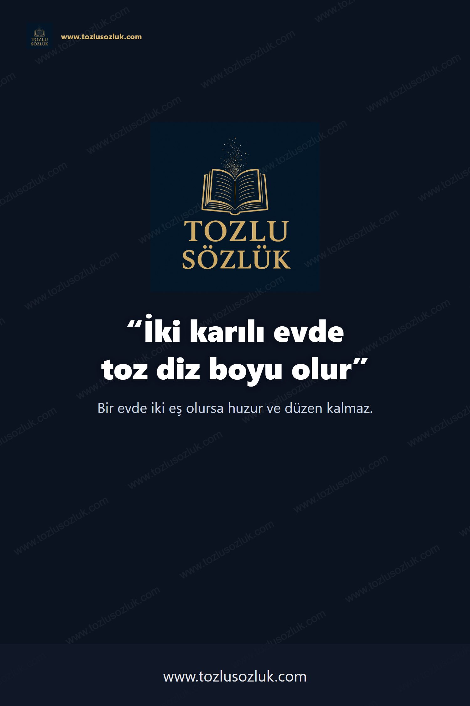 İki karılı evde toz diz boyu olur Pinterest görseli