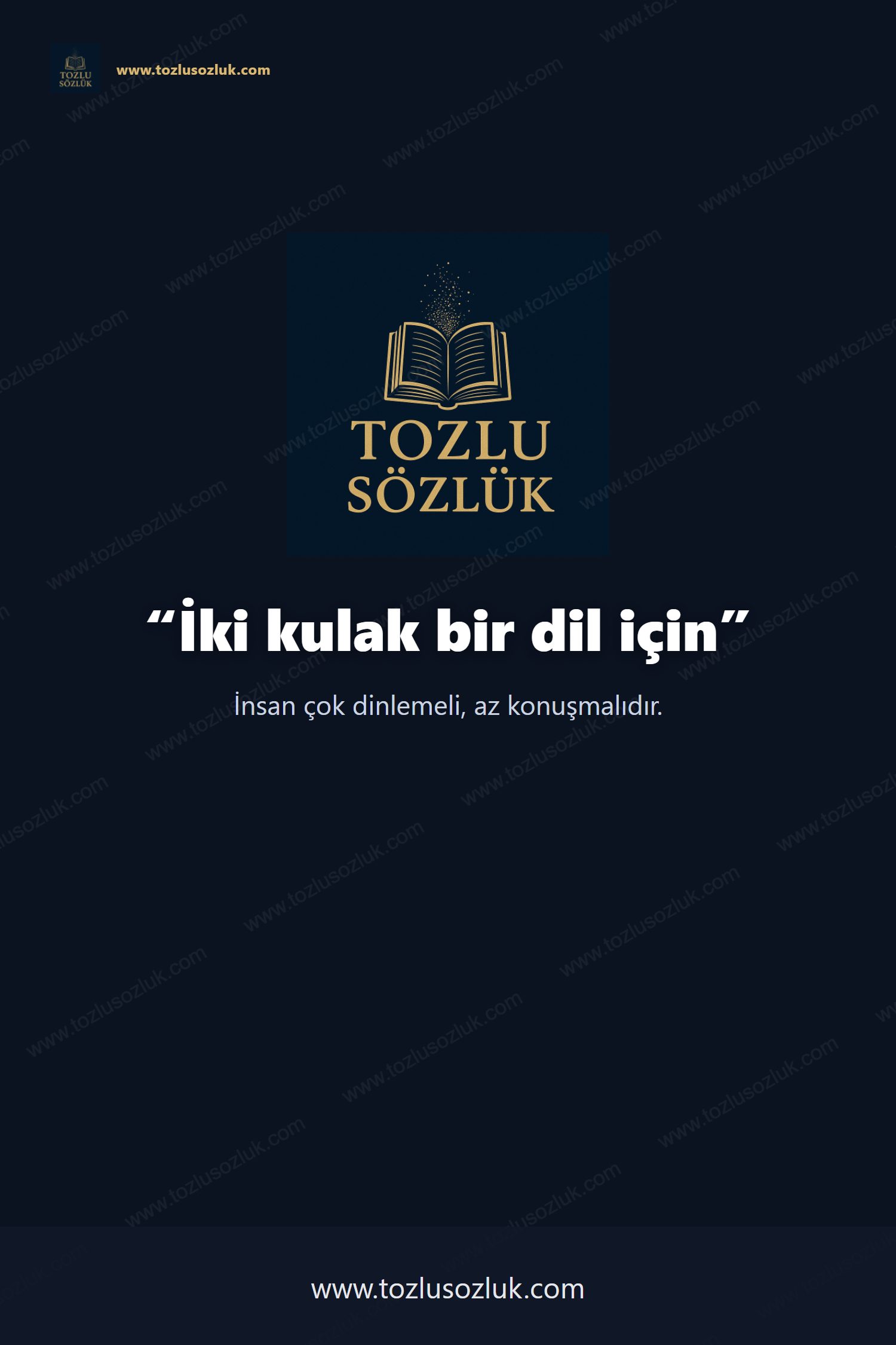 İki kulak bir dil için Pinterest görseli