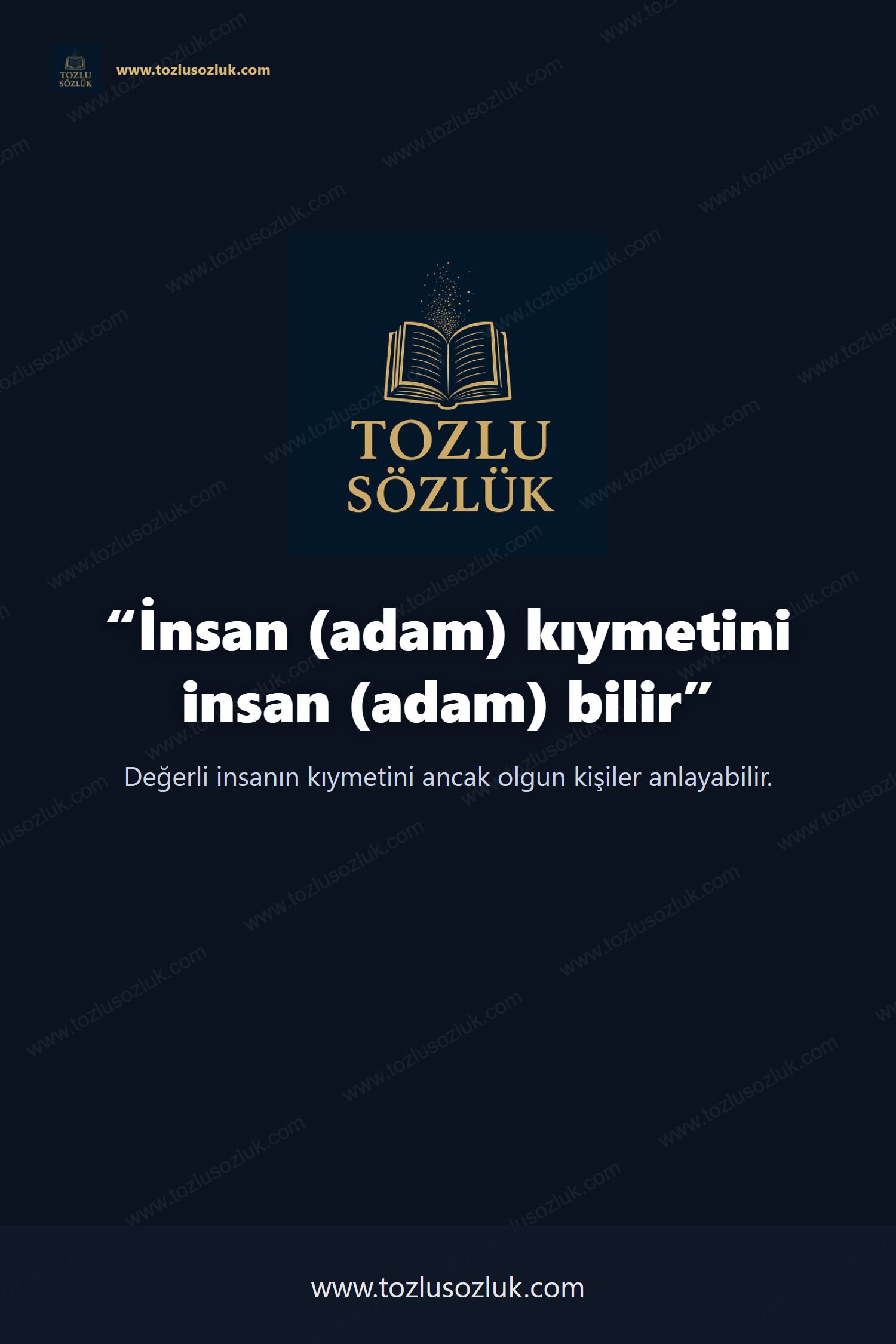 İnsan (adam) kıymetini insan (adam) bilir Pinterest görseli