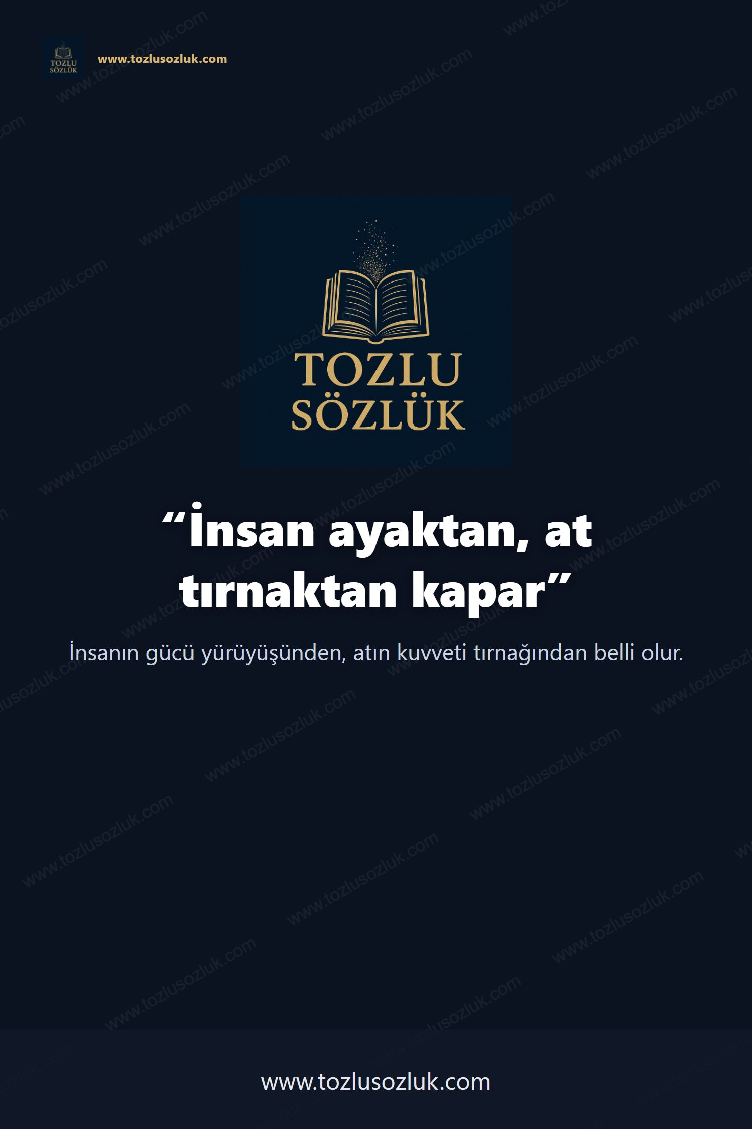 İnsan ayaktan, at tırnaktan kapar Pinterest görseli