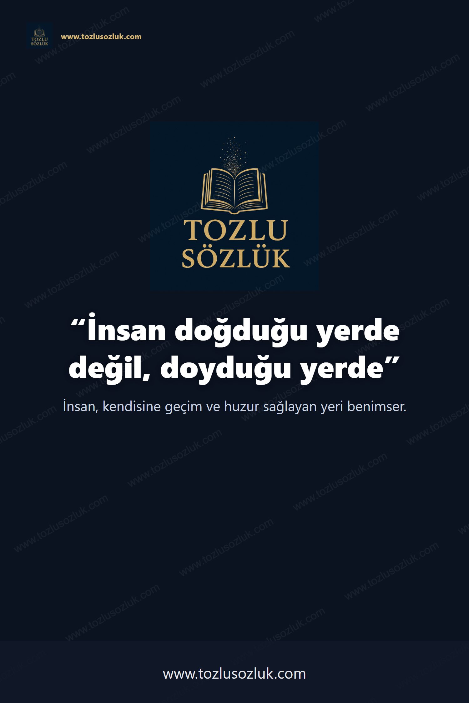 İnsan doğduğu yerde değil, doyduğu yerde Pinterest görseli