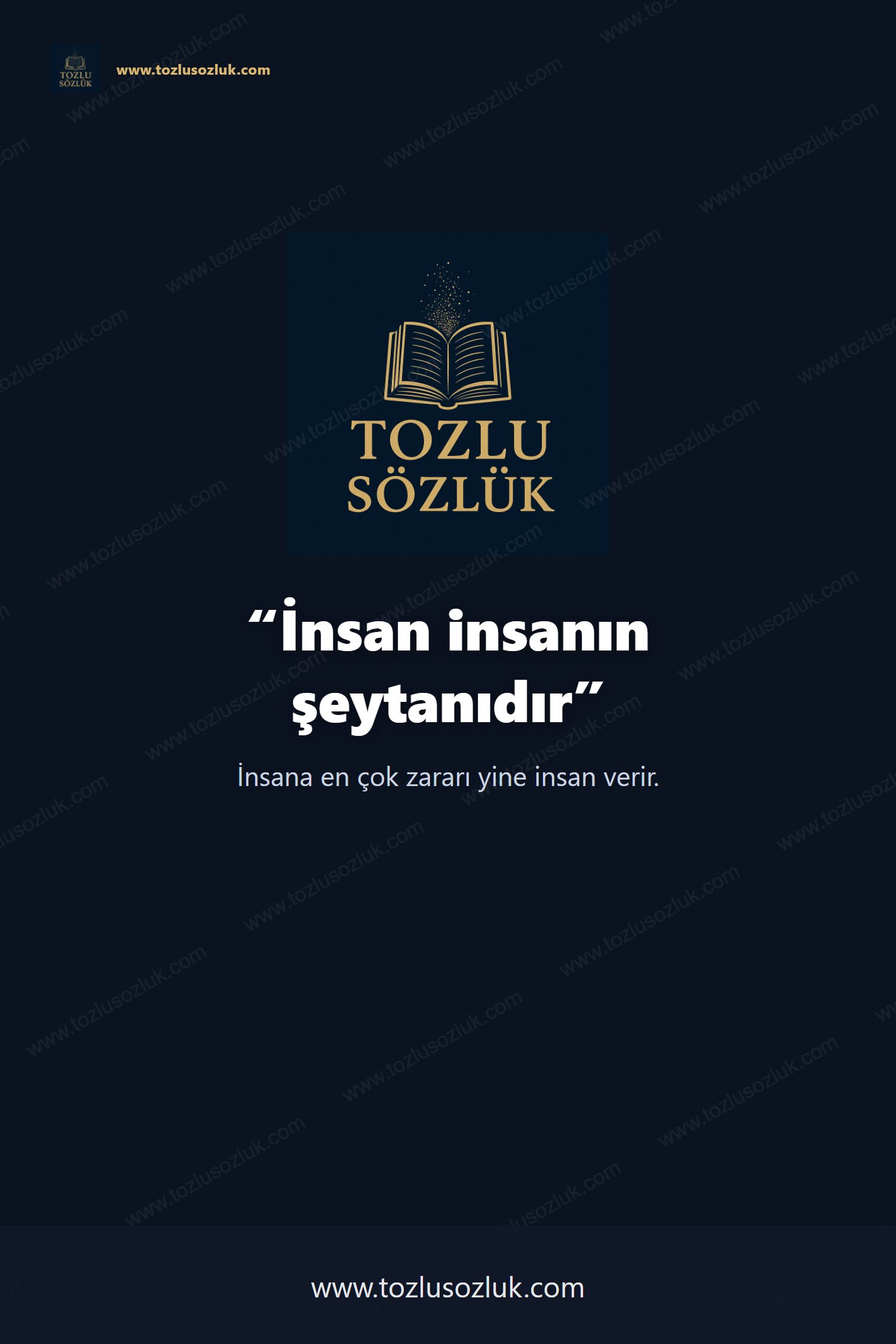 İnsan insanın şeytanıdır Pinterest görseli