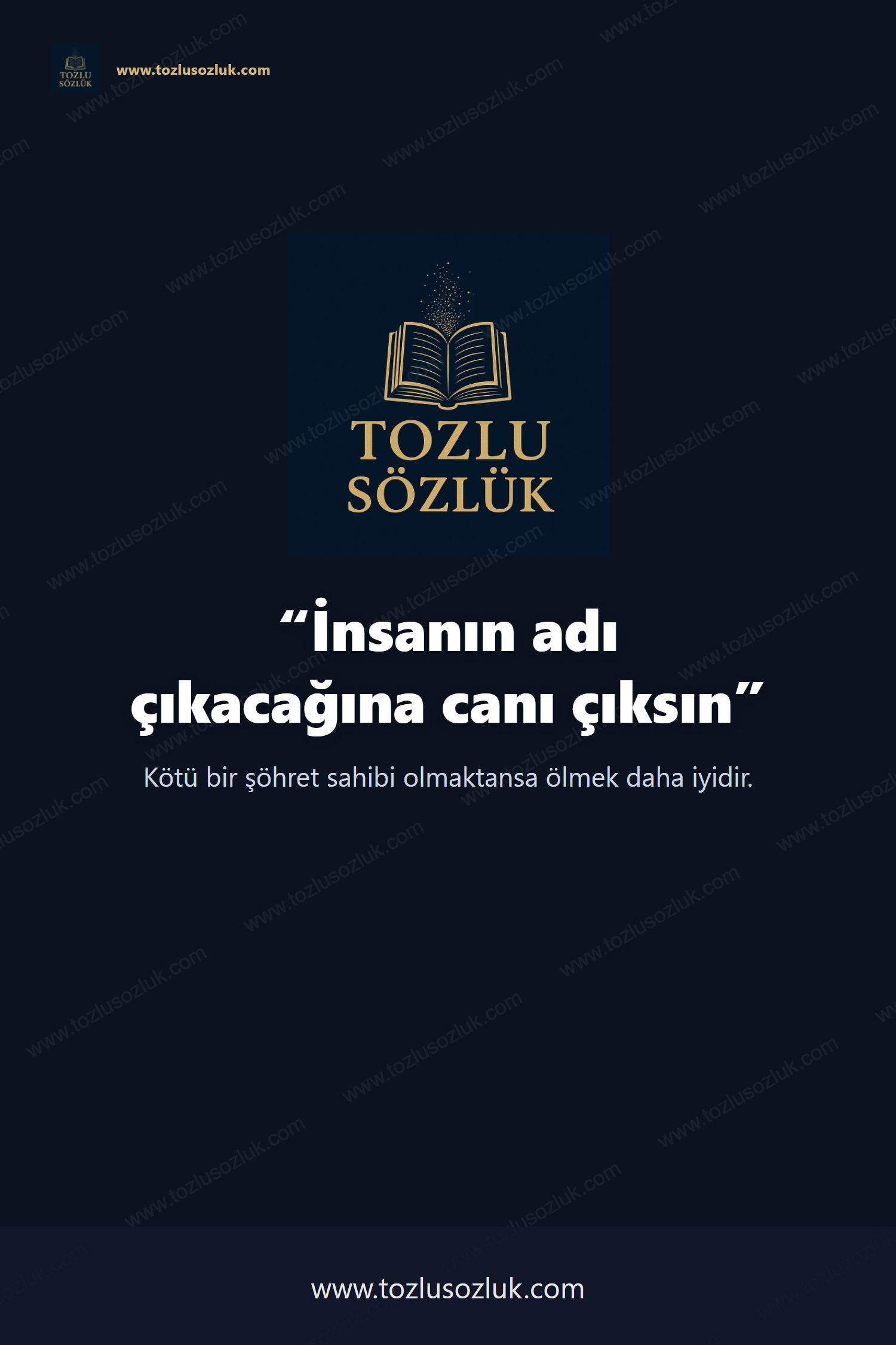 İnsanın adı çıkacağına canı çıksın Pinterest görseli