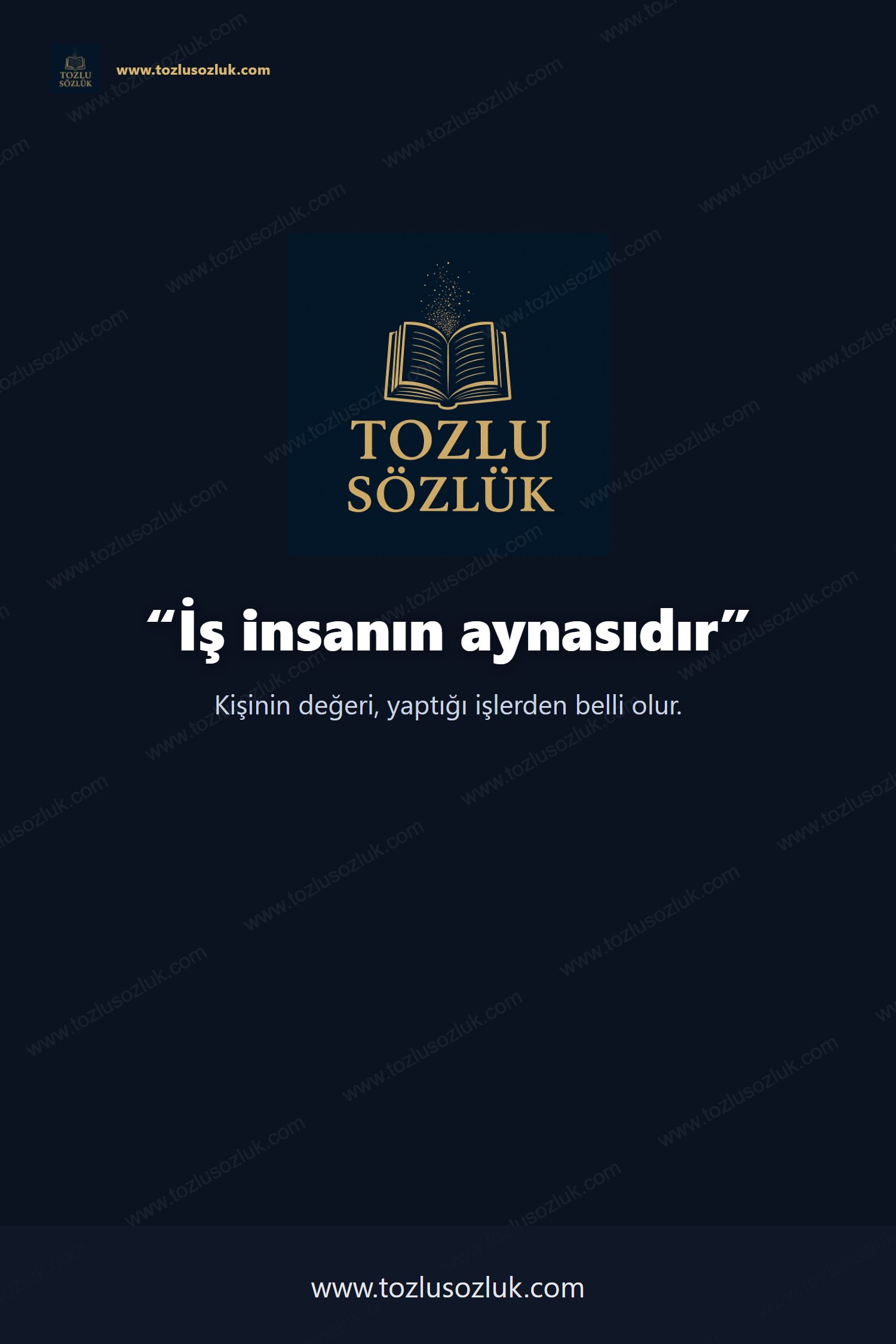 İş insanın aynasıdır Pinterest görseli