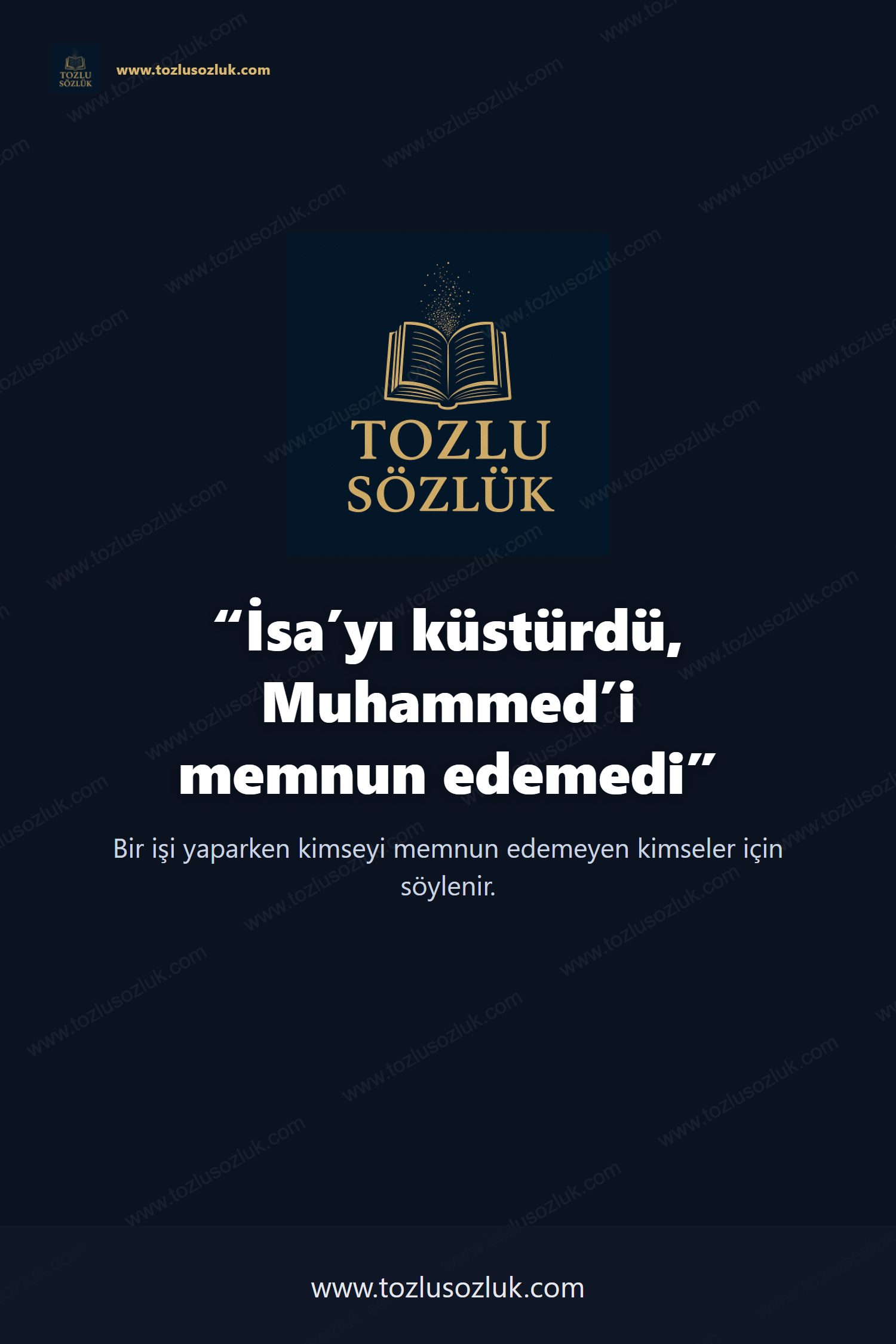 İsa’yı küstürdü, Muhammed’i memnun edemedi Pinterest görseli