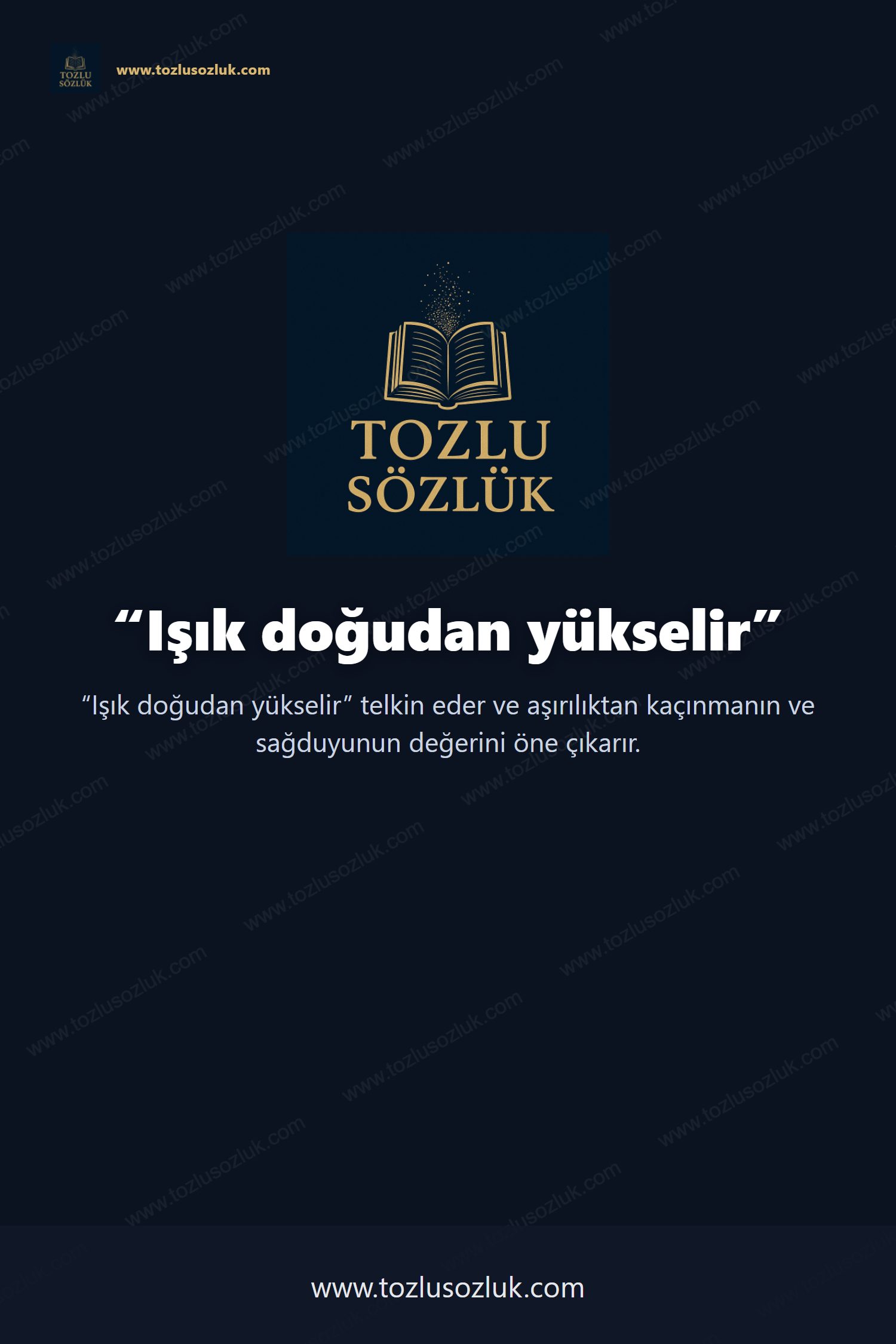 Işık doğudan yükselir Pinterest görseli